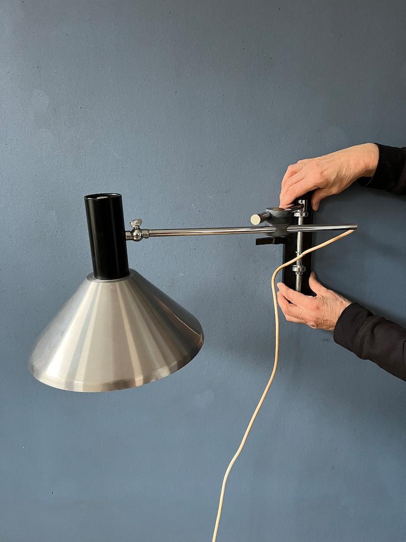 Metal Vintage Mid Century Anvia Swing Arm Wall Lamp, 1970s For Sale