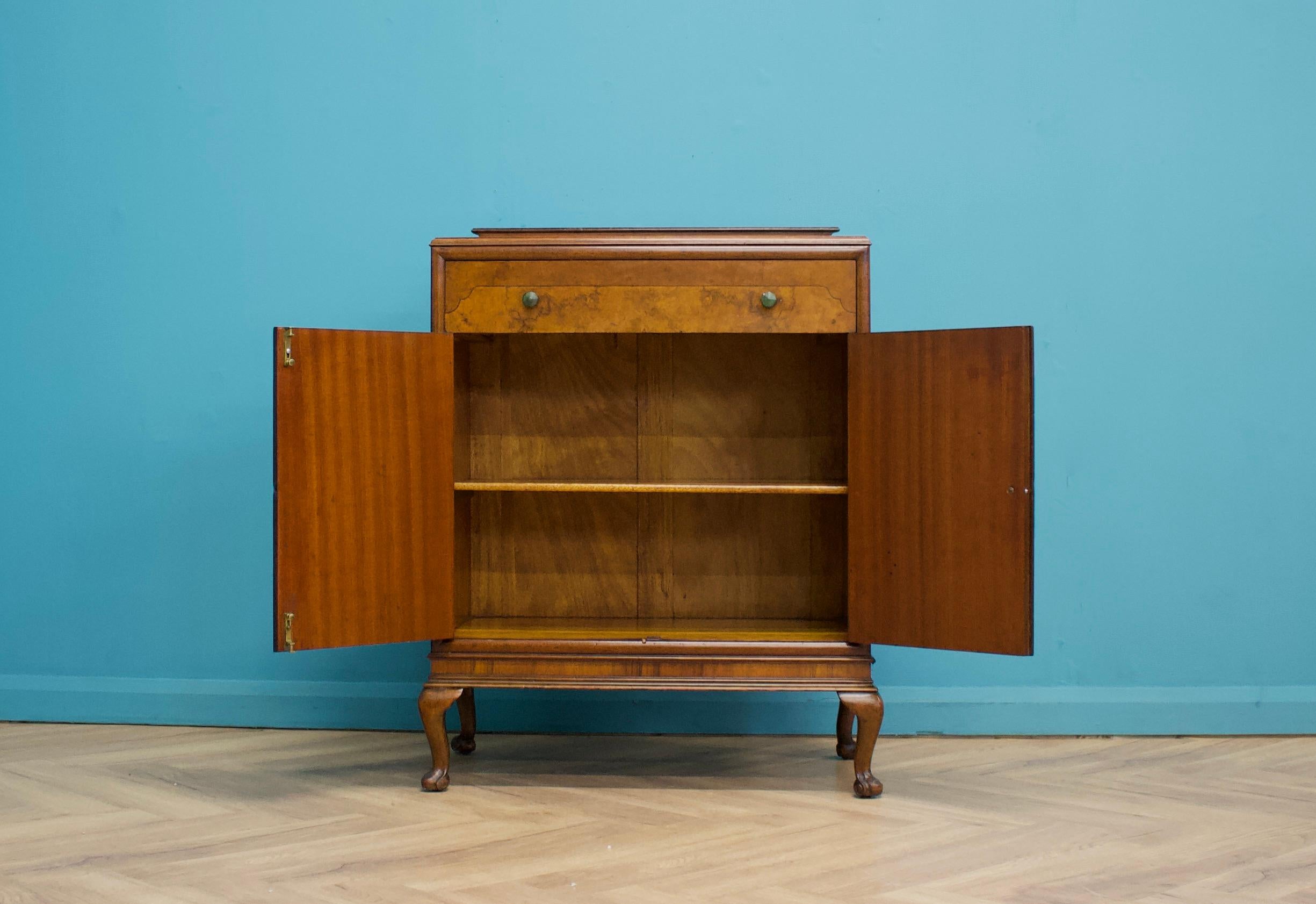 Vintage Mid Century Art Deco Walnut Tallboy / Linen Cabinet Press 2