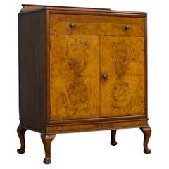 Vintage Mid Century Art Deco Walnut Tallboy / Linen Cabinet Press