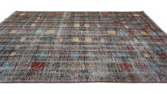 Vintage Mid-Century Art Deco Zeki Muren Style Rug 6'2''x9'9''