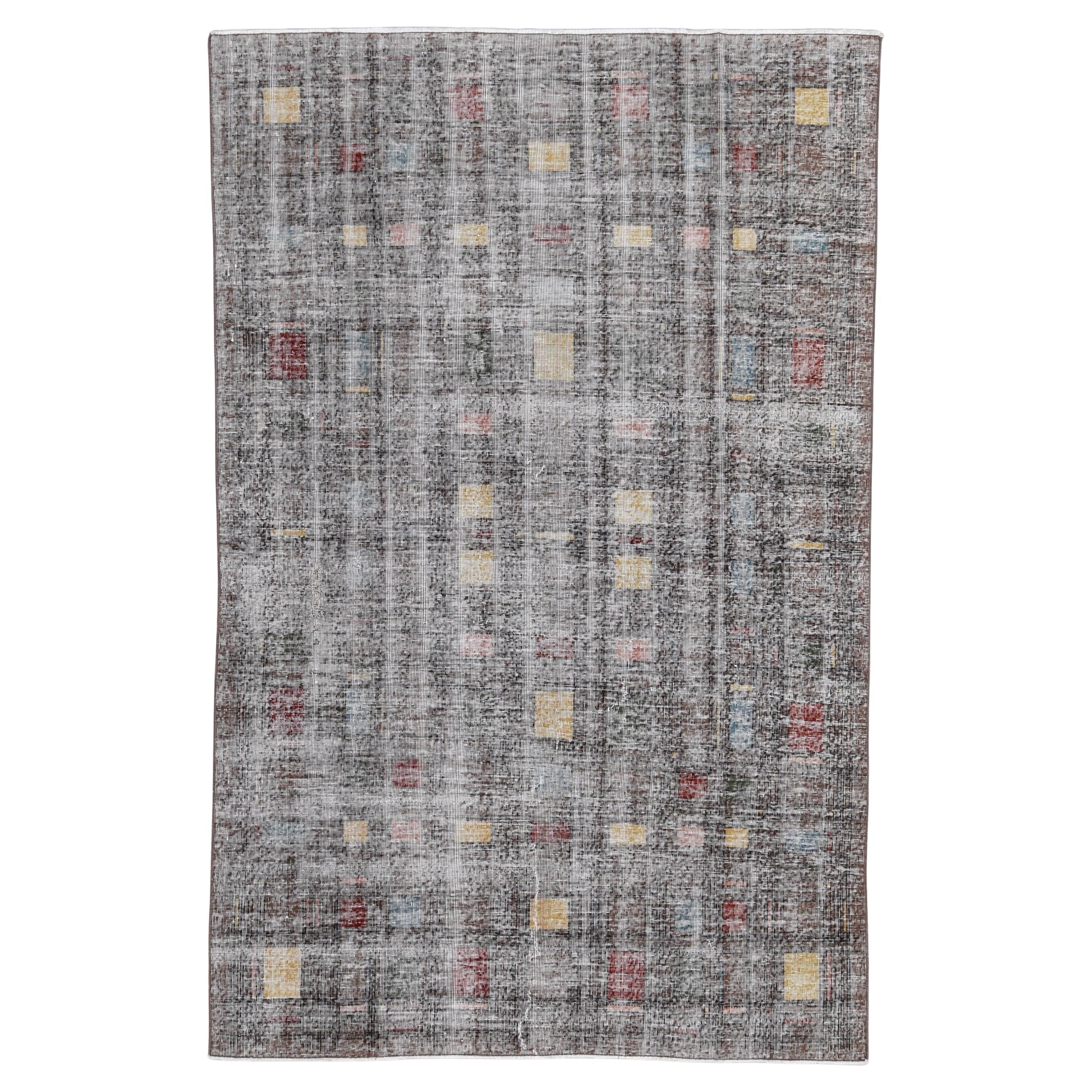 Vintage Mid-Century Art Deco Zeki Muren Style Rug 6'2''x9'9''