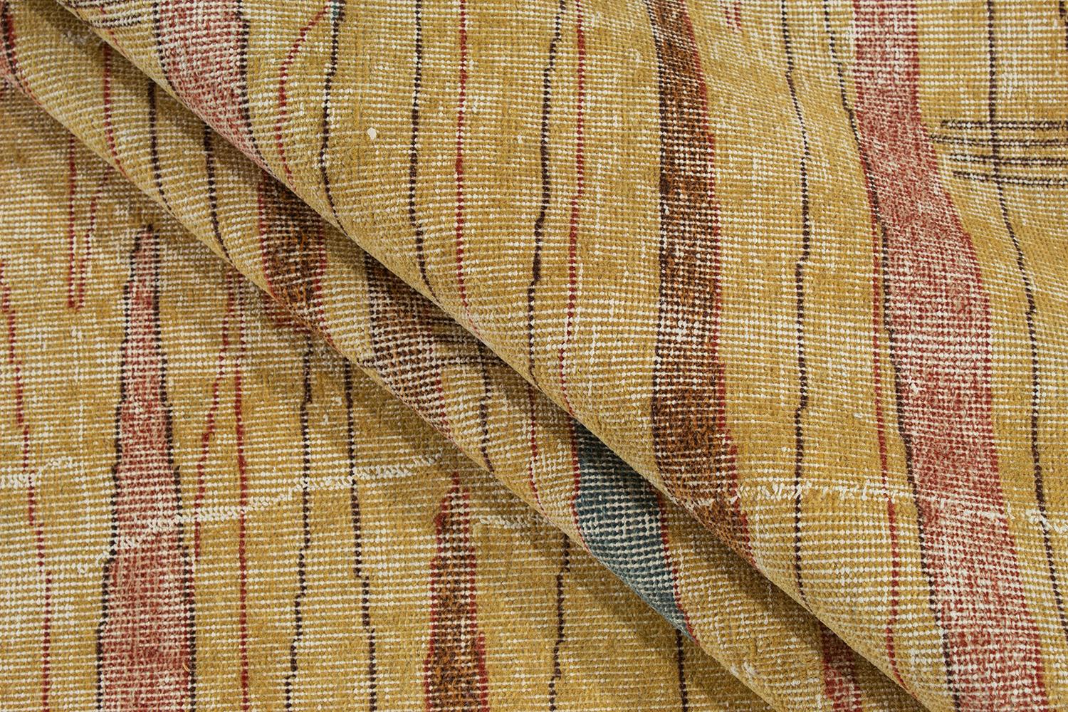 Lana Tappeto vintage di metà secolo in stile Art Deco Zeki Muren in vendita