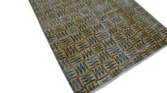 Vintage Mid-Century Art Deco Zeki Muren Style Wool Rug 3'11''x6'4''