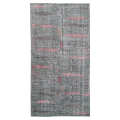 Vintage Mid-Century Art Deco Zeki Muren Style Wool Rug 4'11''x9'4''
