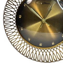 Horloge murale Sunburst d'Atlanta du milieu du siècle dernier