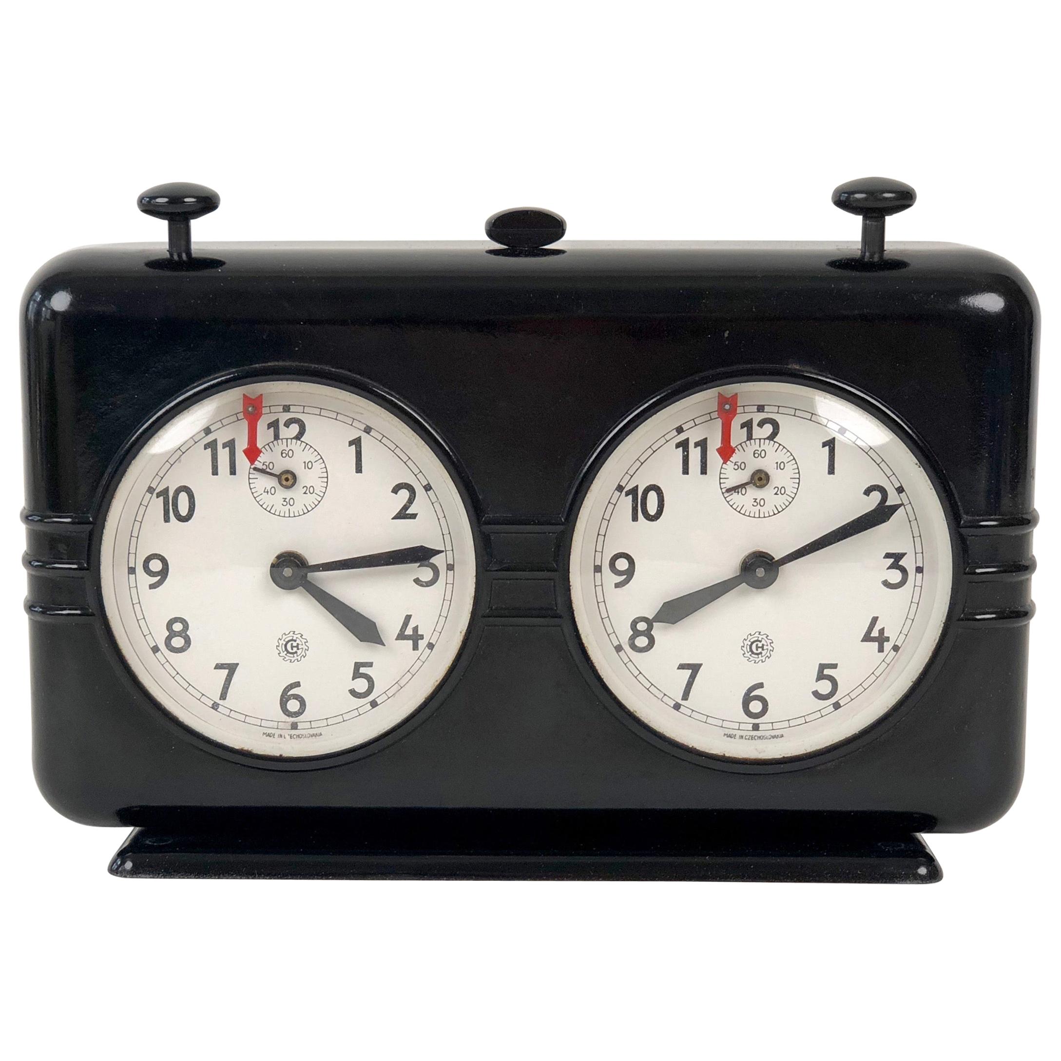 Vintage, Midcentury, Bakelite, Chess Clock Timer from Chronotechna, 1950s