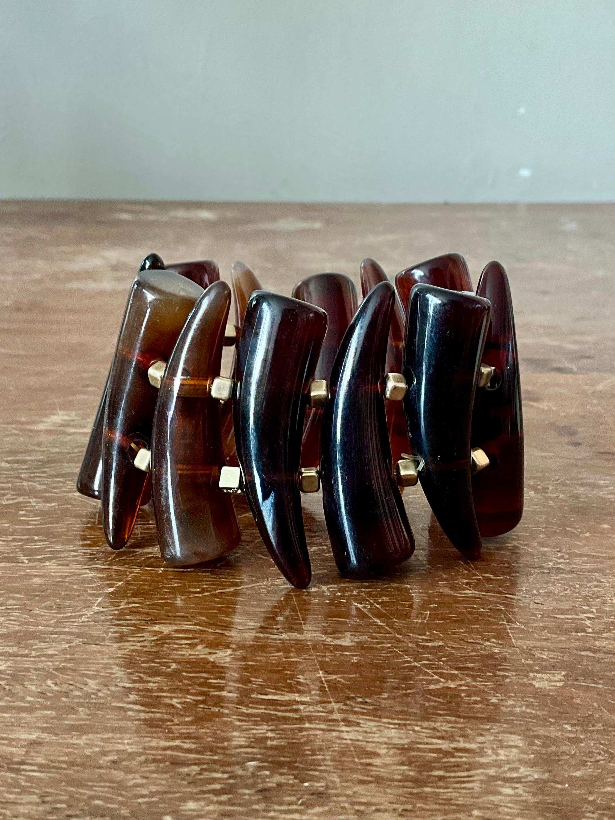 da uomo o donna Bracciale a forma di corno in bachelite d'epoca della metà del secolo scorso in vendita