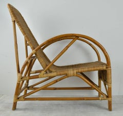 Vintage Midcentury Stuhl aus Bambus und Rattan