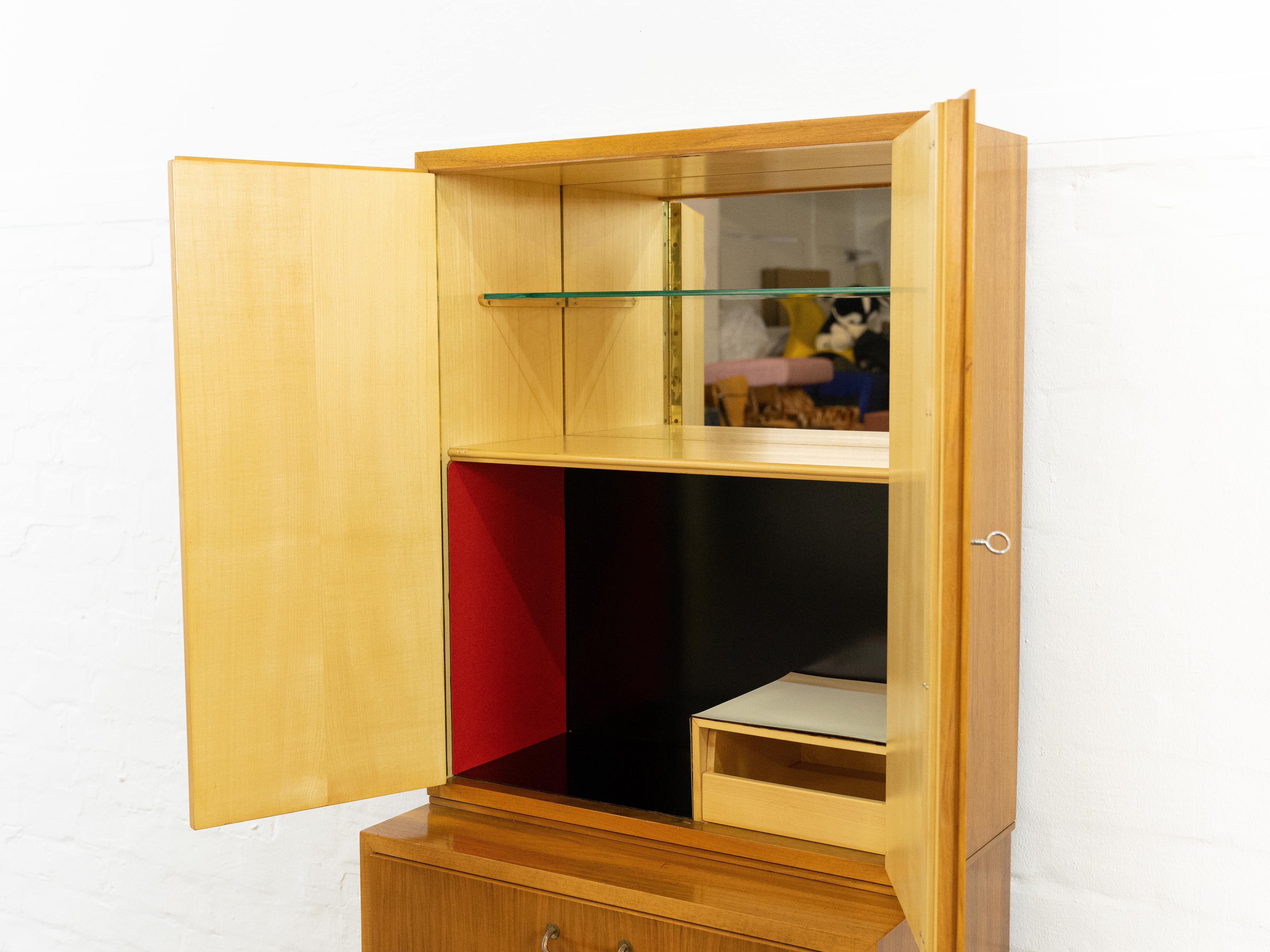 Mid-20th Century Vintage Mid Century Bar Cabinet by Ernst Behr, Germany 1950s For Sale