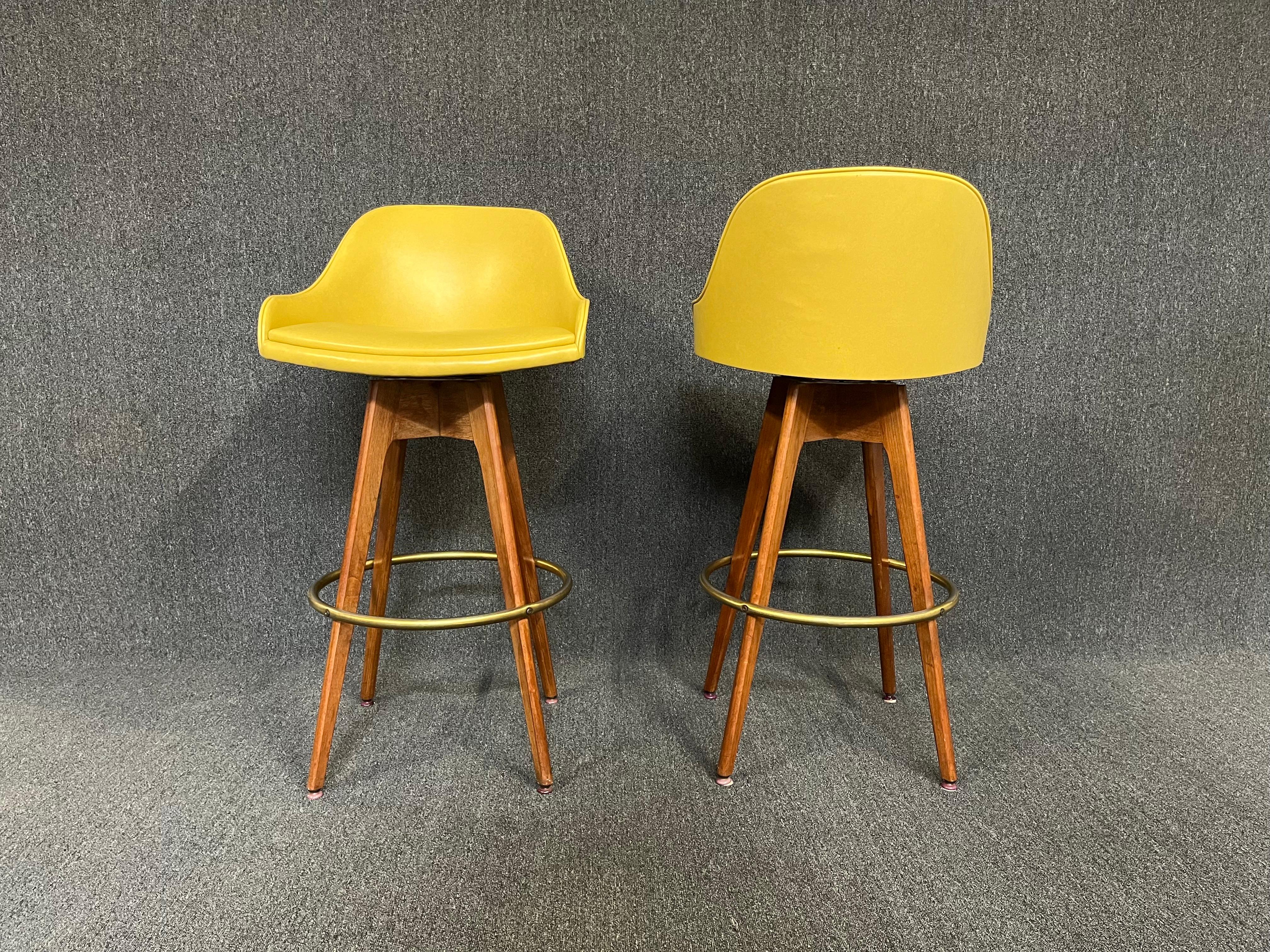 American Vintage Mid Century Bar Stools by Chet Beardsley For Sale