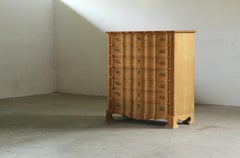 Vintage Mid-century Baroque Style Danish High Boy Brutalist Dresser 1960s