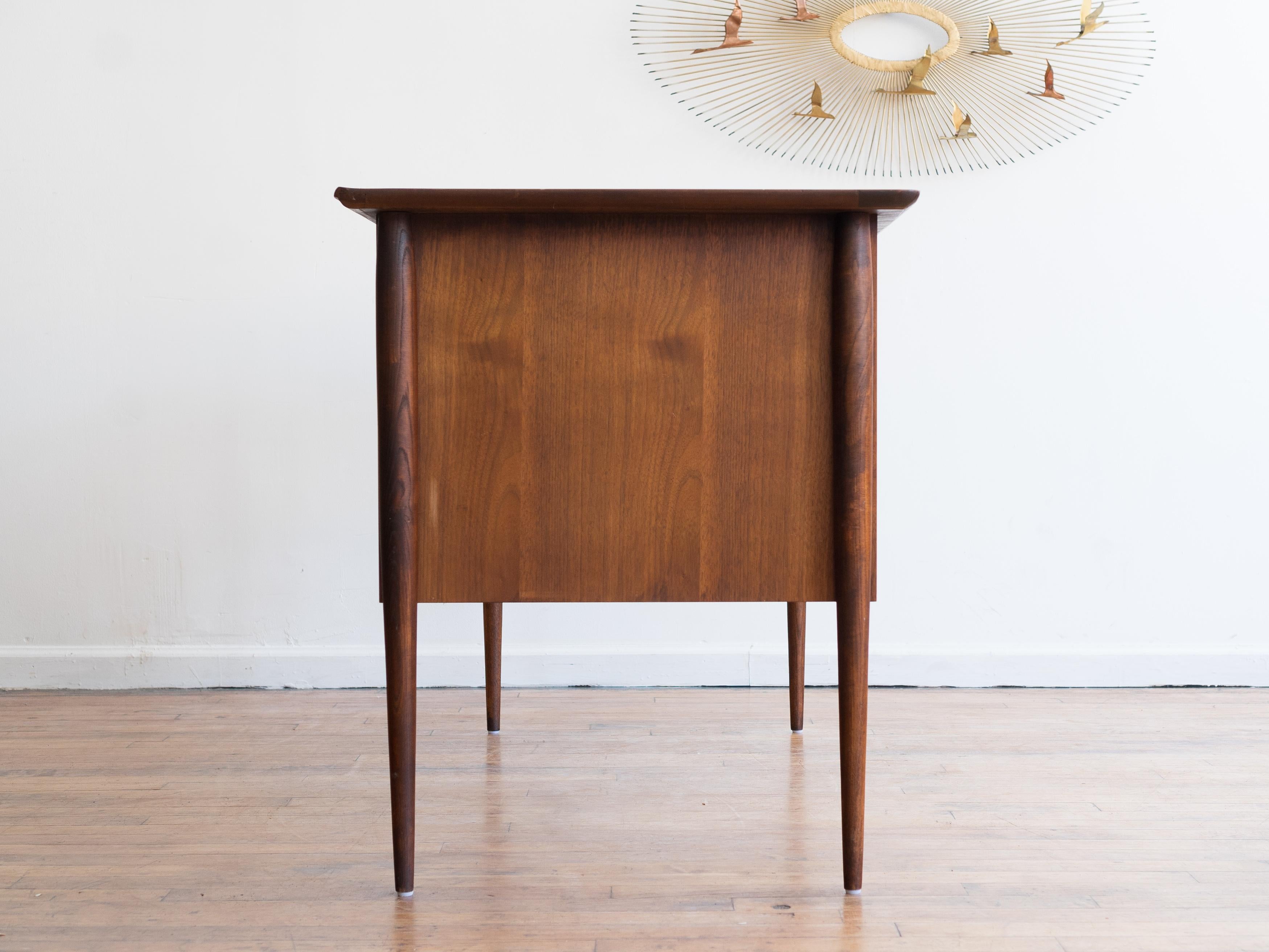 American Vintage Mid Century Bassett Artisan Walnut Writing Desk