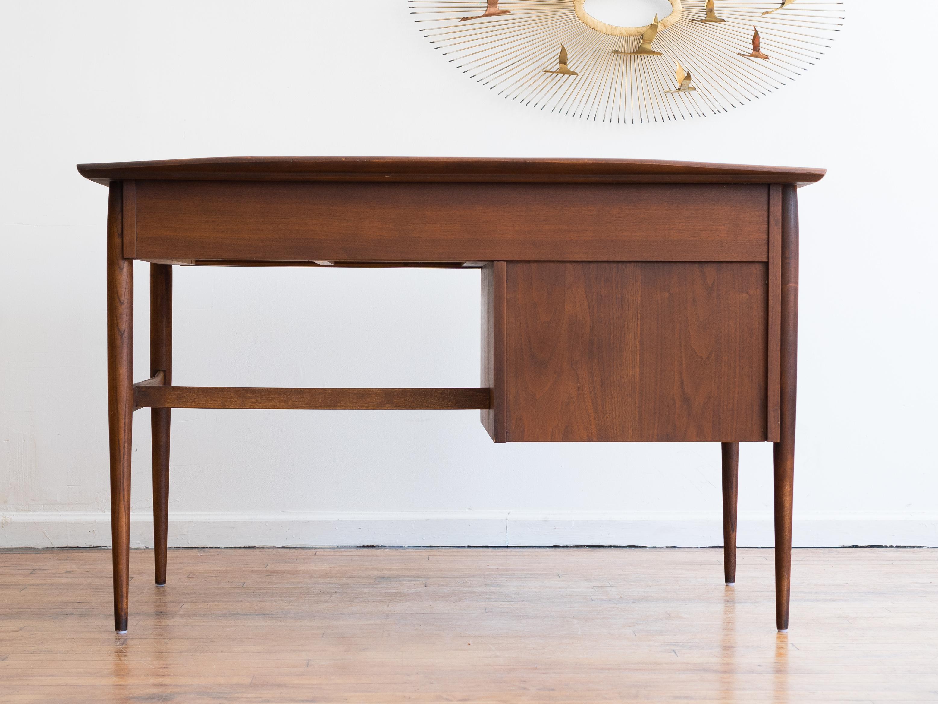 Mid-20th Century Vintage Mid Century Bassett Artisan Walnut Writing Desk
