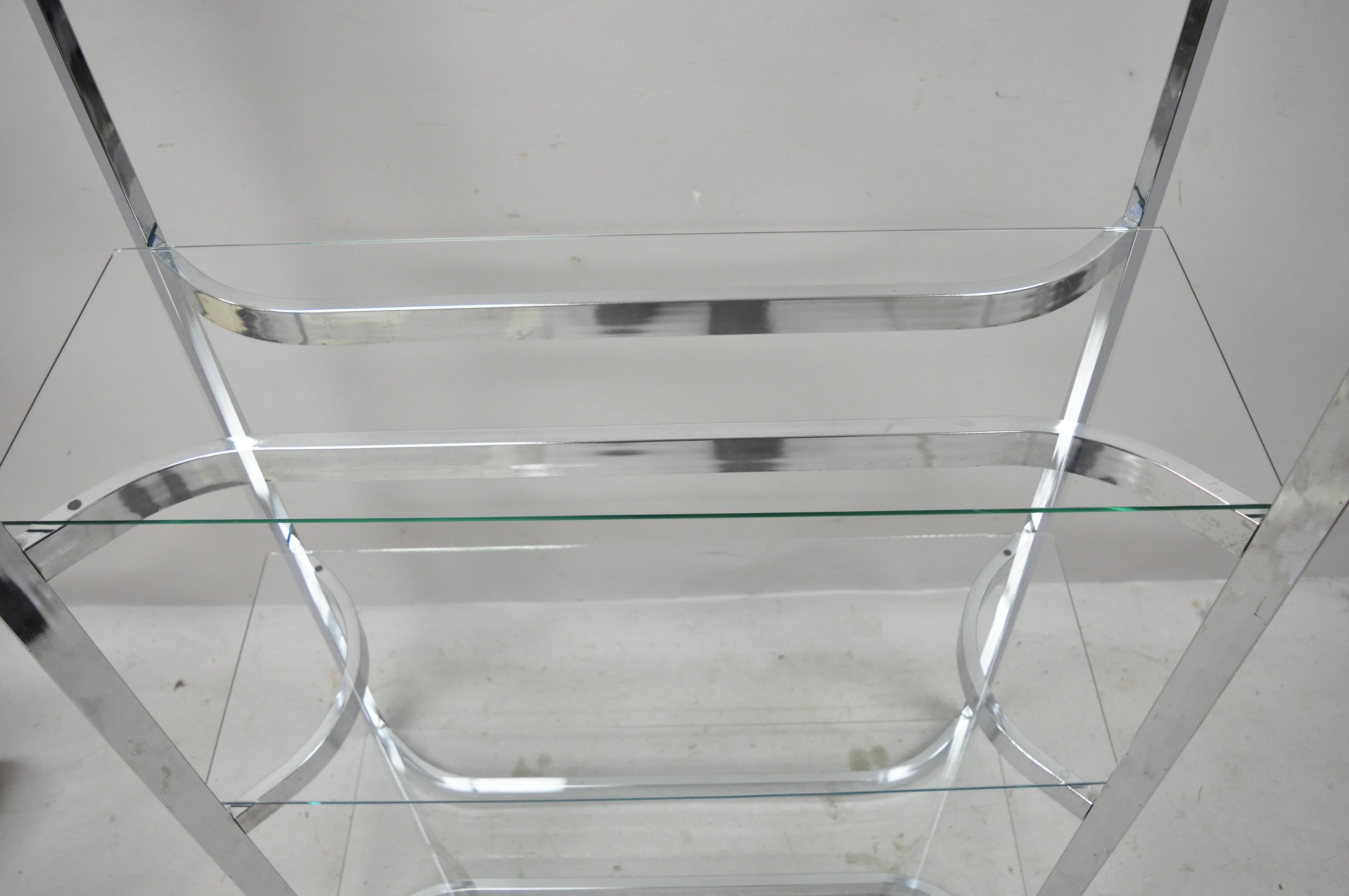 glass etagere vintage