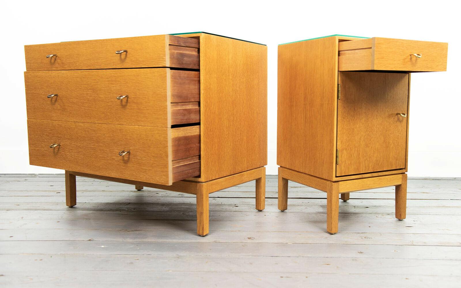 20th Century Vintage Mid-Century Bedroom Chest of Drawers and Cabinet Set by Stag