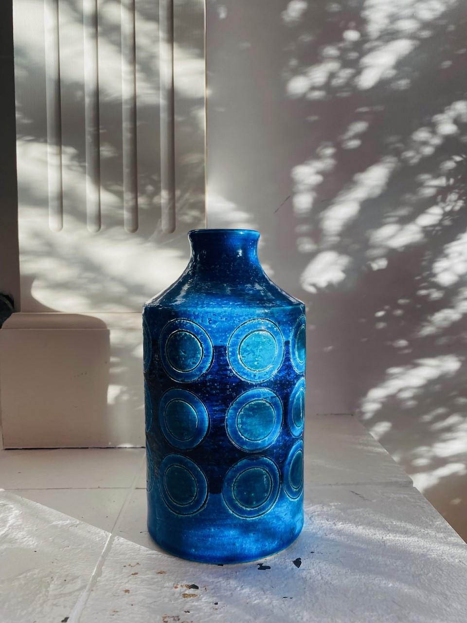 Mid-20th Century Vintage Mid Century Bitossi Rosenthal Netter Circle Vase For Sale
