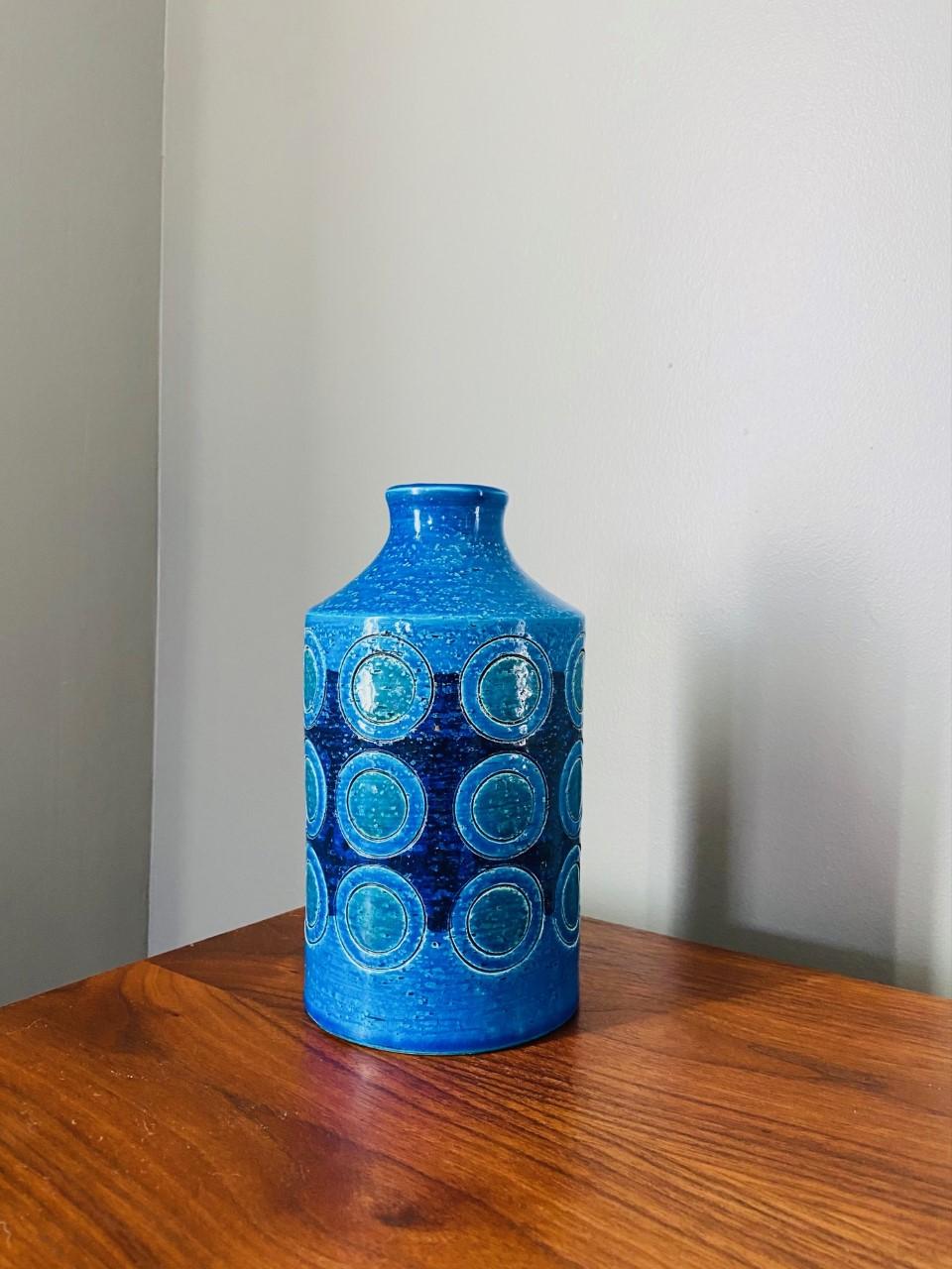 Mid-Century Modern Vase circulaire Bitossi Rosenthal Netter vintage du milieu du siècle dernier en vente