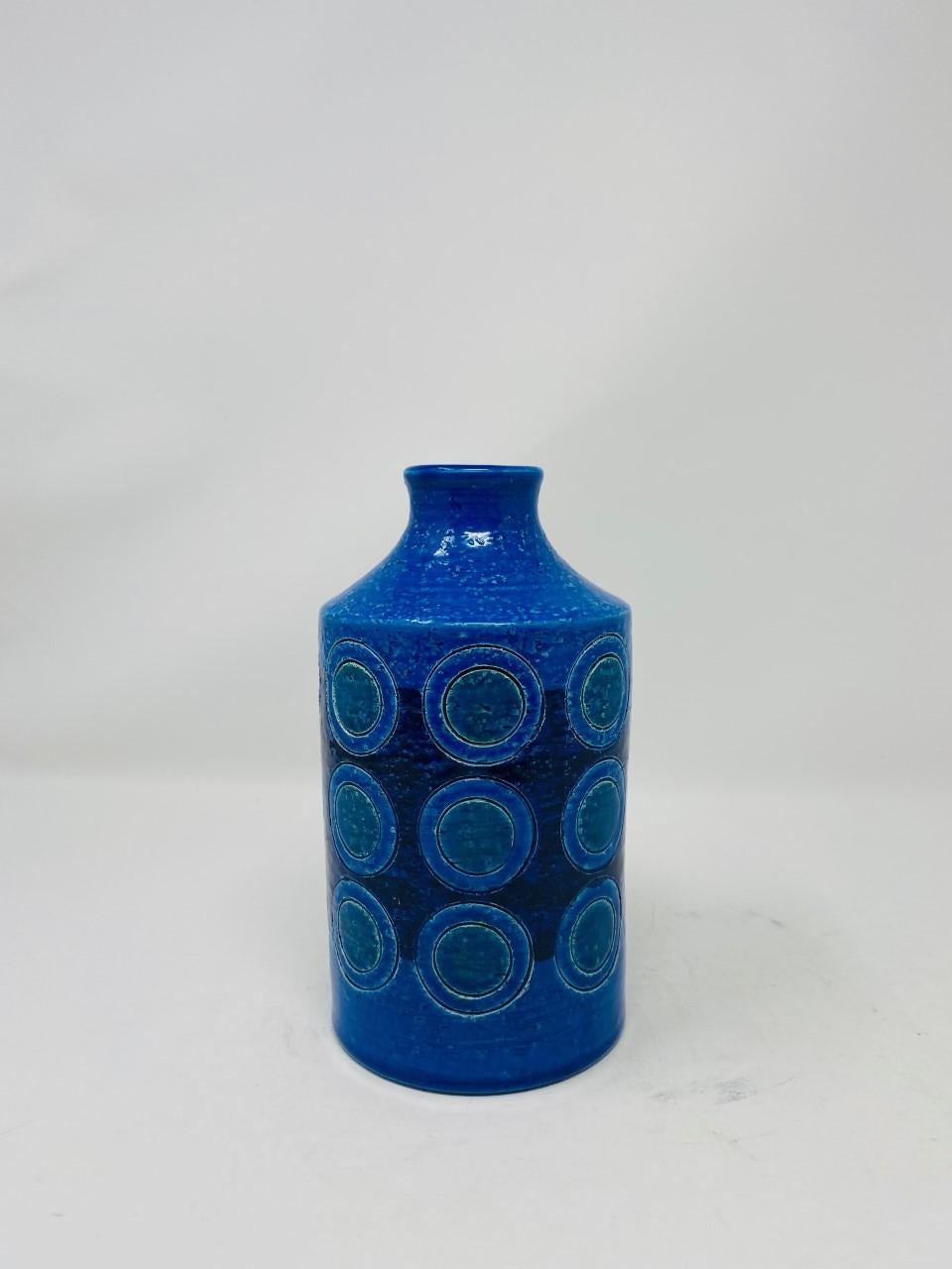 Fait main Vase circulaire Bitossi Rosenthal Netter vintage du milieu du siècle dernier en vente
