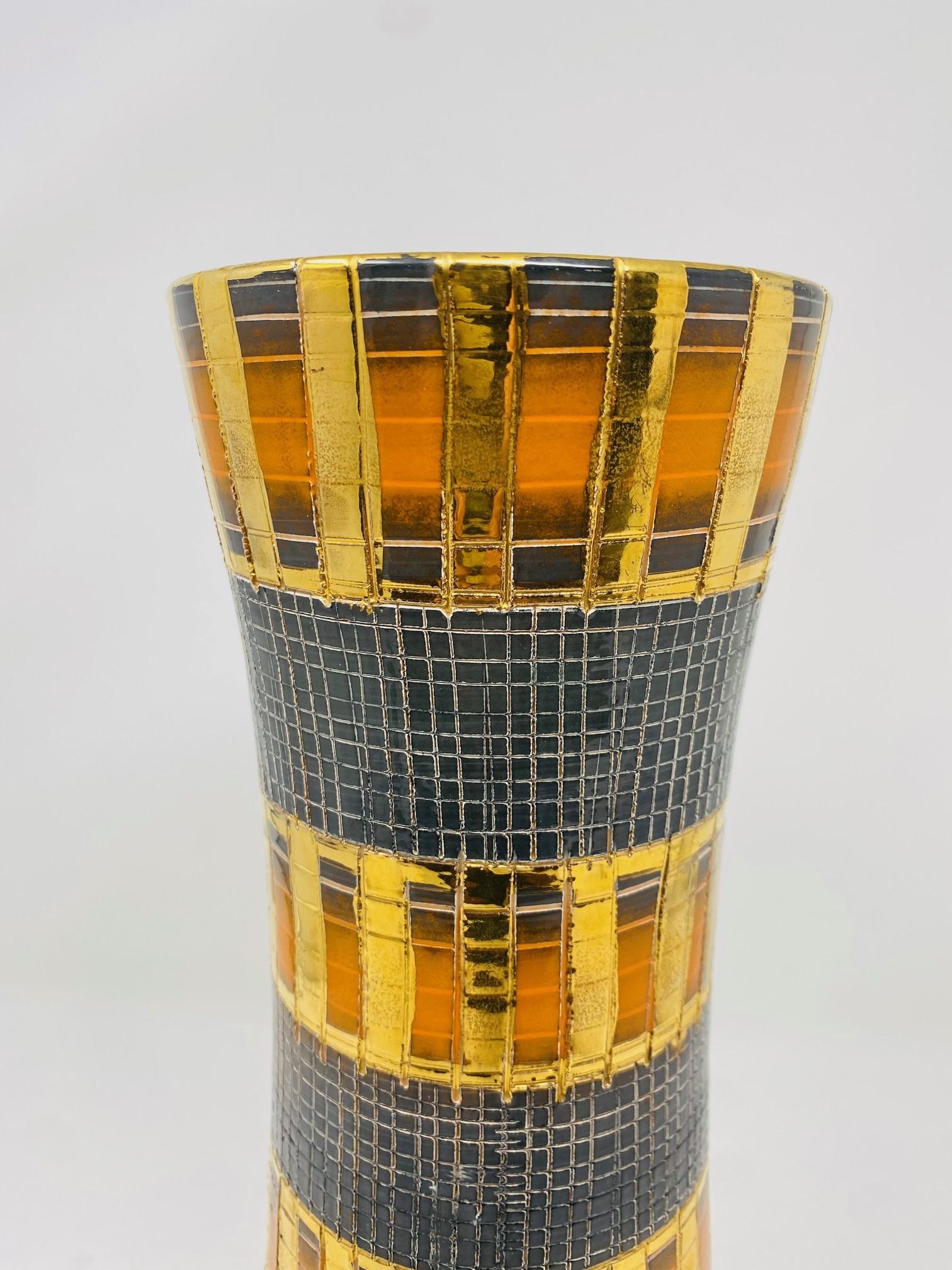 Vintage Mid-Century Bitossi Seta Vase by Aldo Londi Made in Italy 2