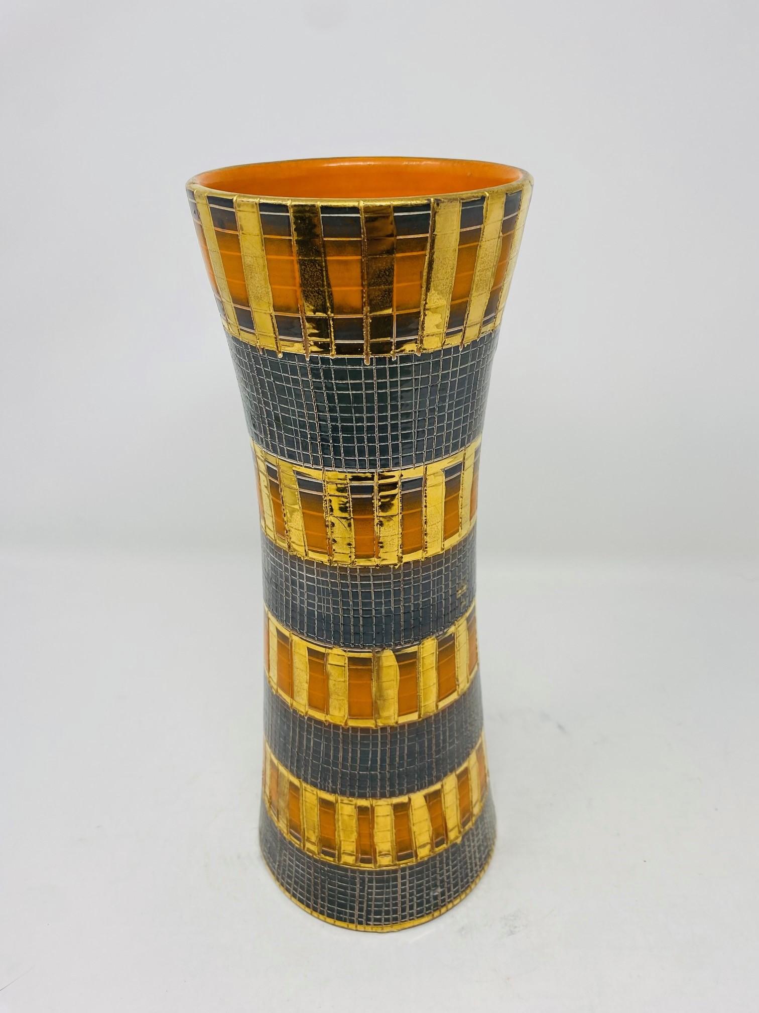 Vintage Mid-Century Bitossi Seta Vase by Aldo Londi Made in Italy In Good Condition In San Diego, CA