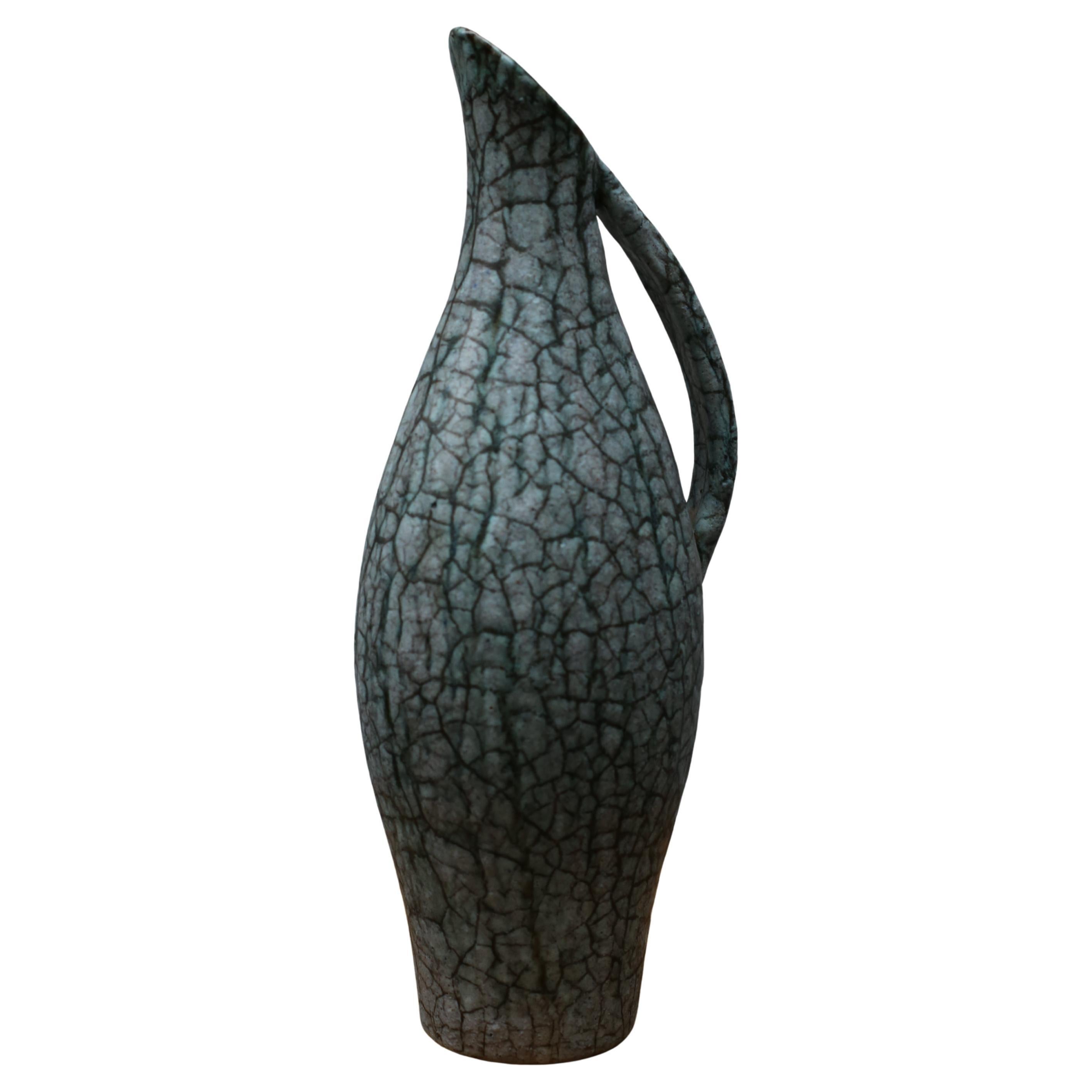 Blaugrauer Krug mit Krakelee, Ungarn, Mitte der 1960er Jahre im Angebot