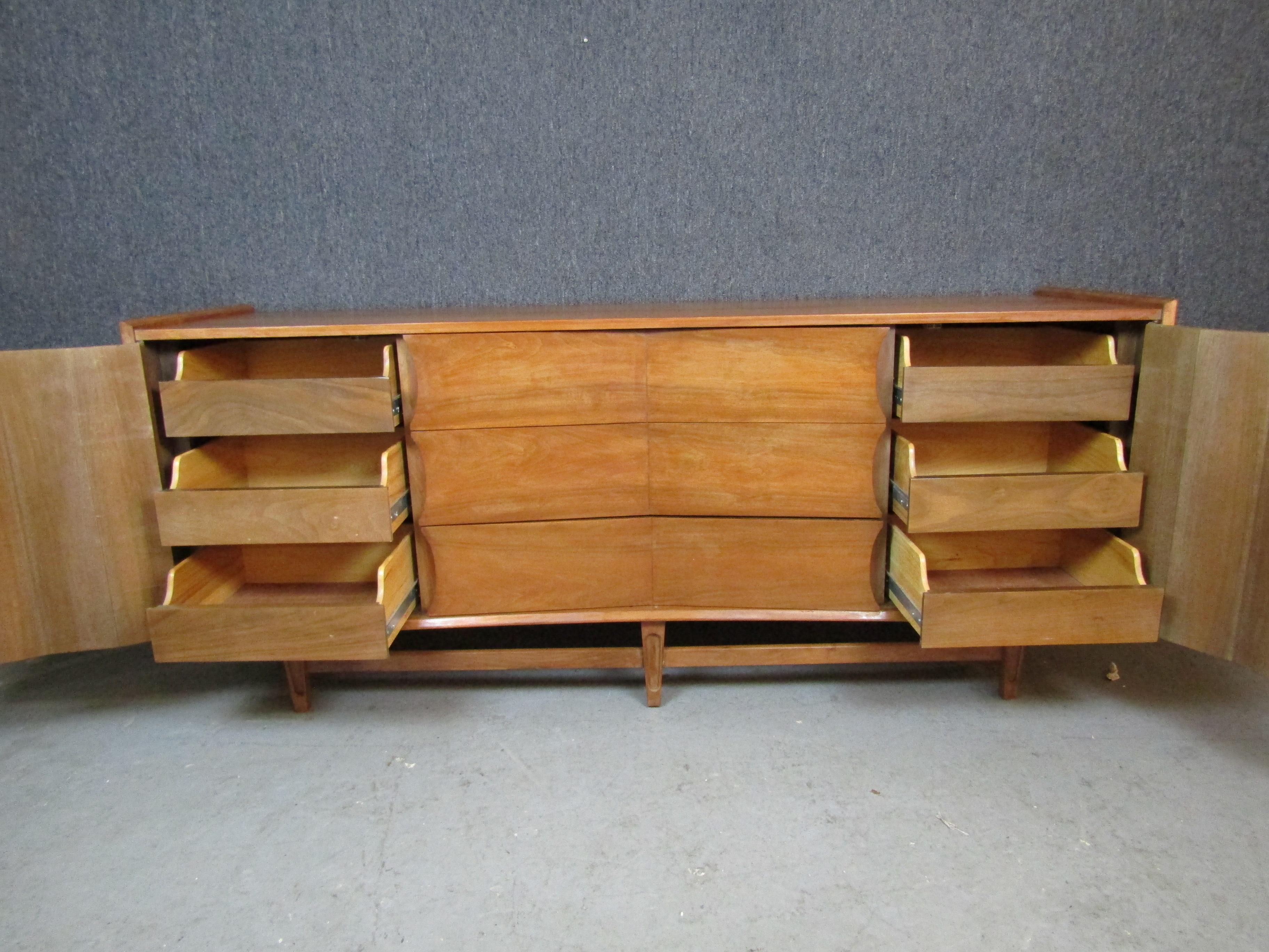 Vintage Mid-Century Boomerang Credenza by Karlit Sweden In Good Condition In Brooklyn, NY