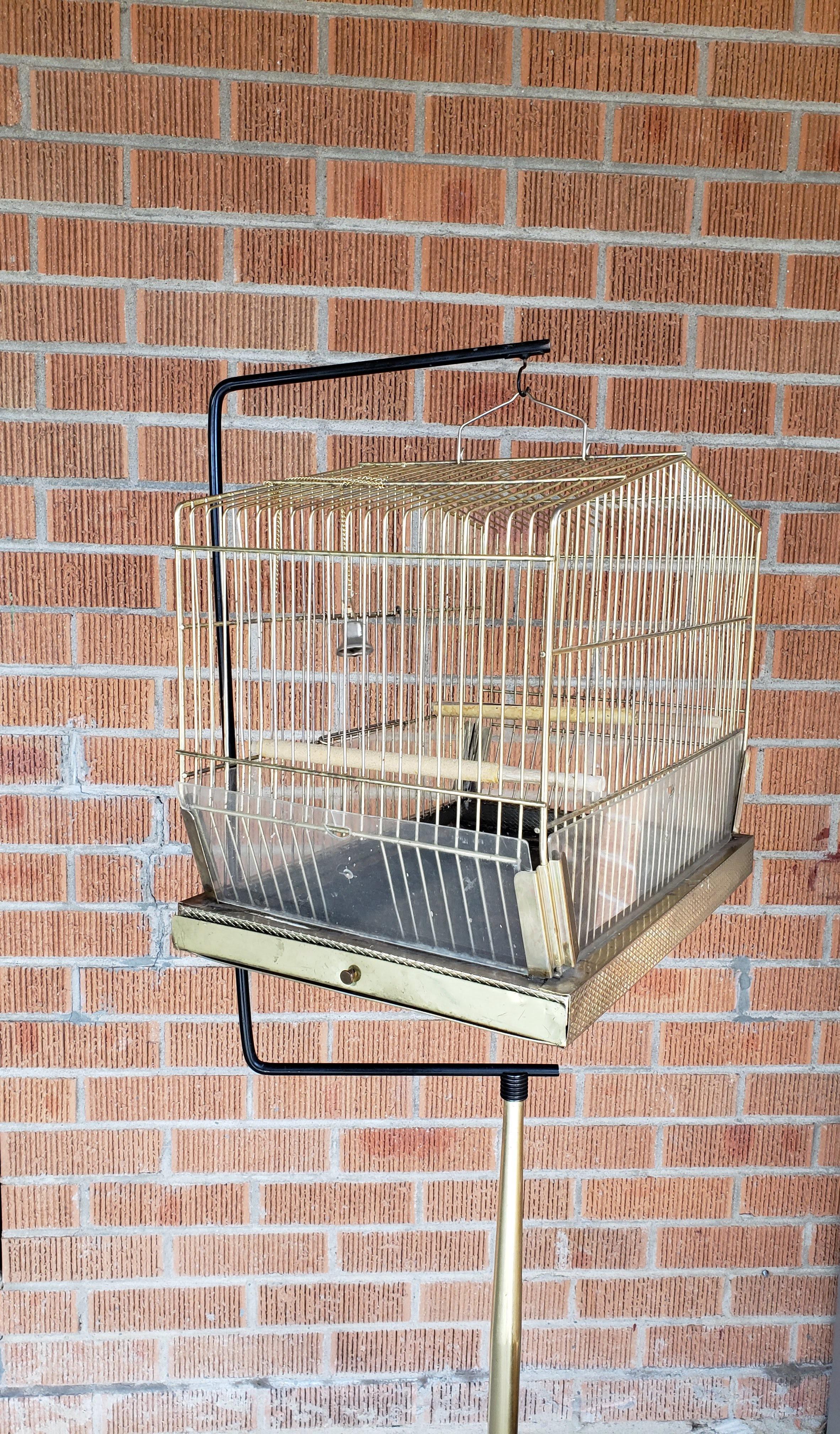 vintage bird cage stand