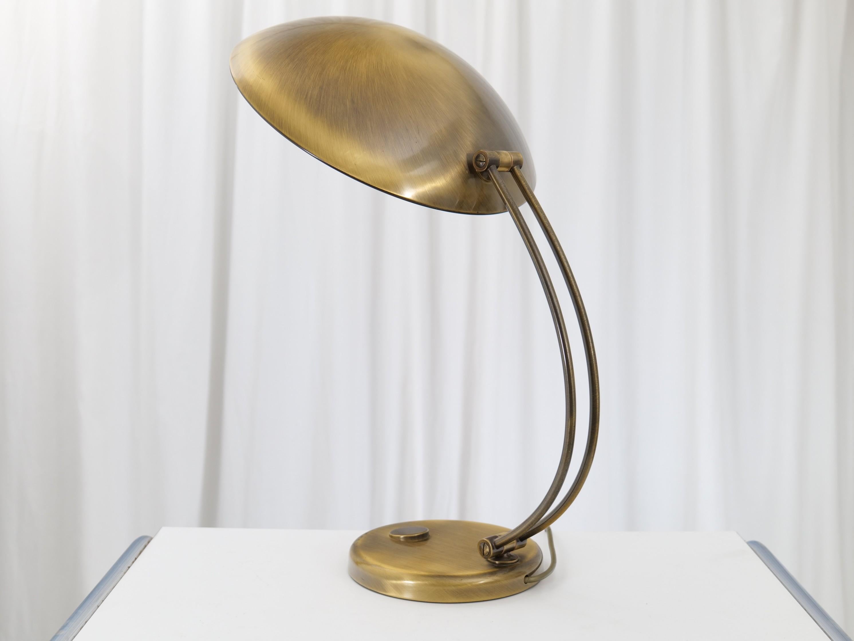 Vintage Mid Century Brass Desk Lamp by Hillebrand 2