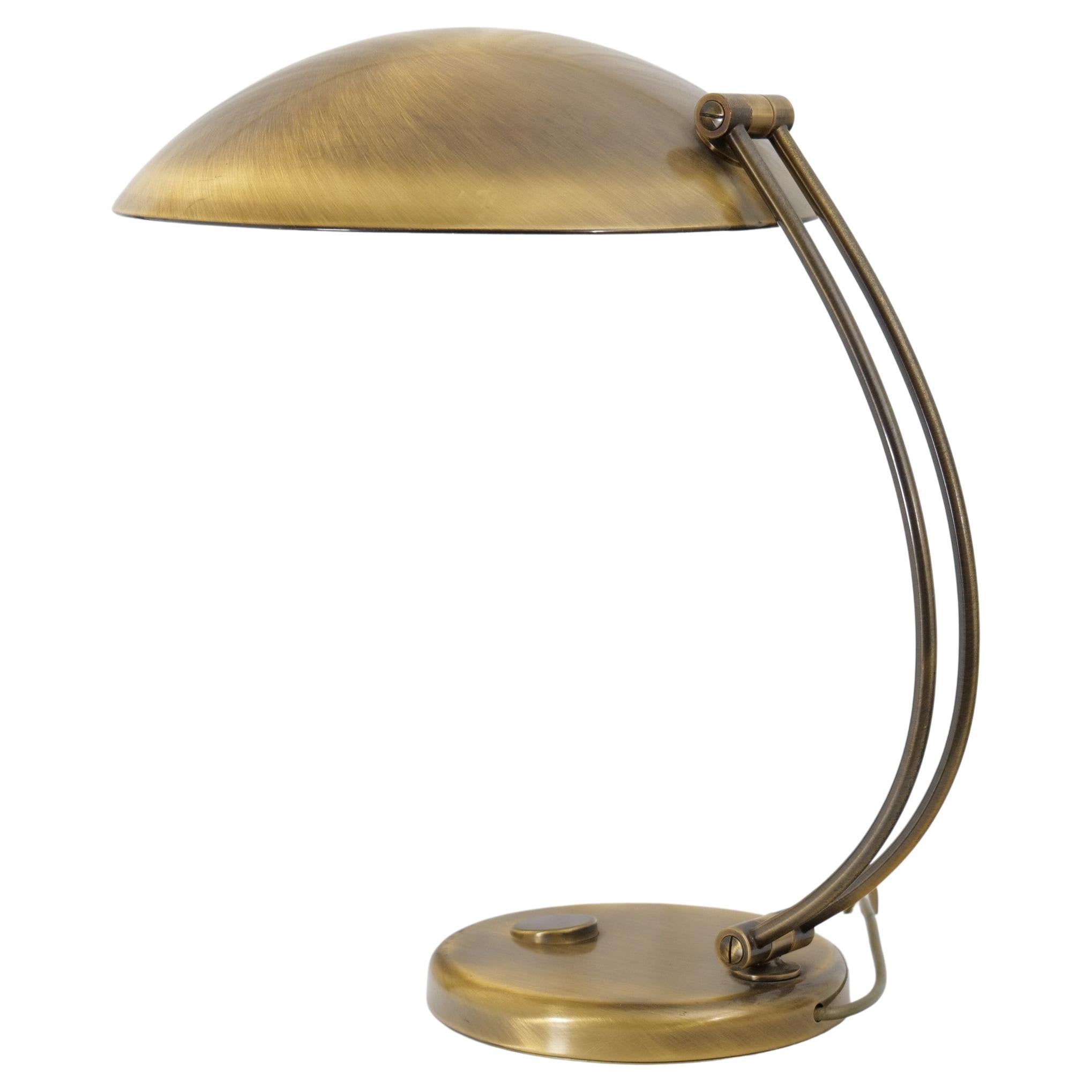 Vintage Mid Century Brass Desk Lamp by Hillebrand