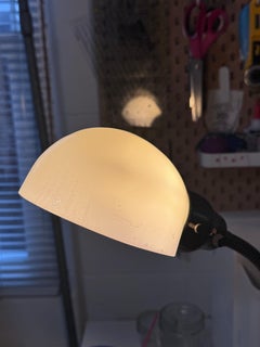 Vintage Mid-Century Brass Gooseneck Desk Lamp with Milk Glass Shade, circa 1960