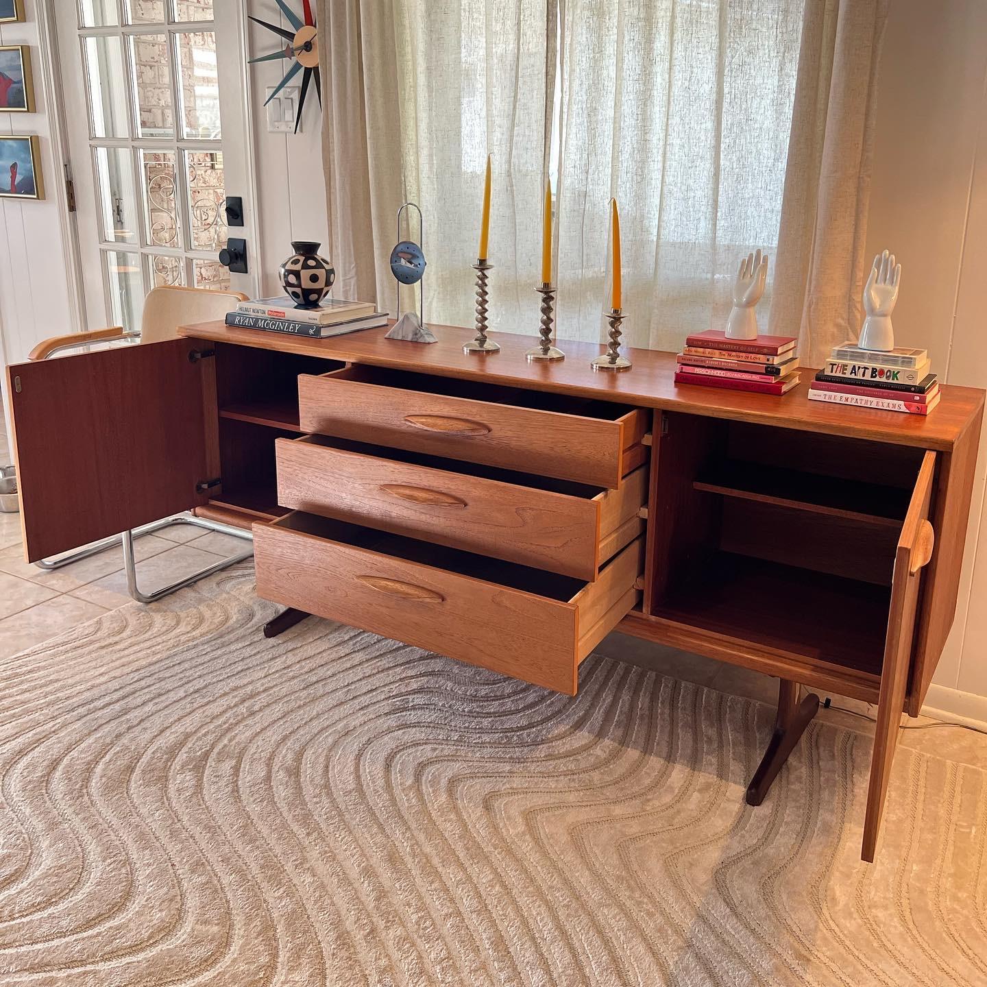 Vintage Mid Century British Teak Sideboard by Frank Guille for Austinsuite 2