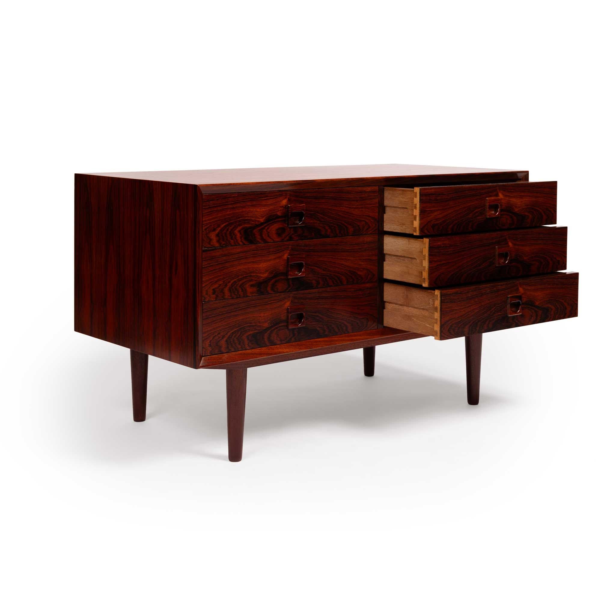 Vintage Mid-Century Brouer Sechs-Schubladen-Credenza aus Palisander 1960er Jahre im Zustand „Gut“ im Angebot in Emeryville, CA