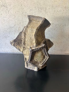 Vintage Mid-Century Brutalist American Studio Pottery Sculptural Vase, 1960s