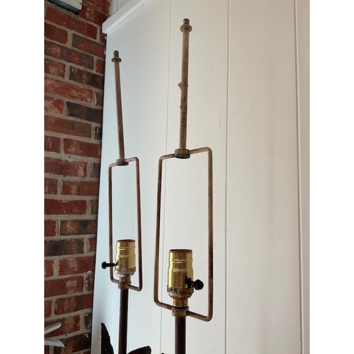 Vintage Mid-Century Brutalist Lamps After Harry Balmer for Laurel Lighting Co. For Sale 3