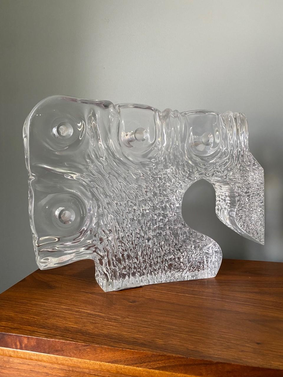 American Vintage Mid-Century Brutalist Lucite Freeform Sculpture For Sale