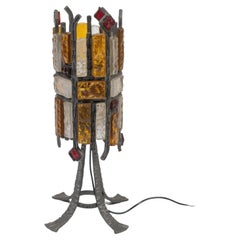 Vintage Mid-Century Brutalist Table Lamp