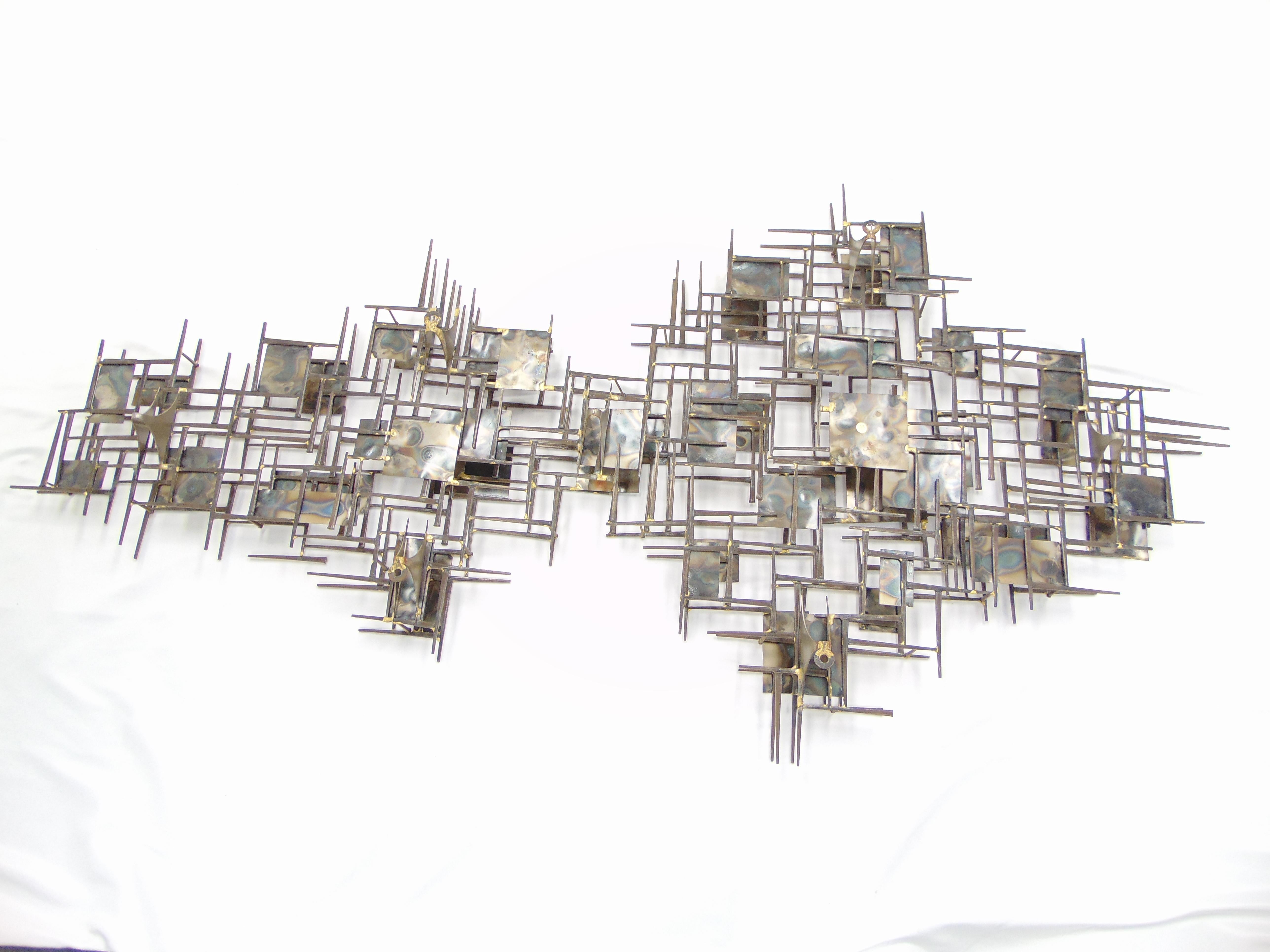 Vintage Midcentury Brutalist Wall Sculpture by Marc Creates For Sale 2