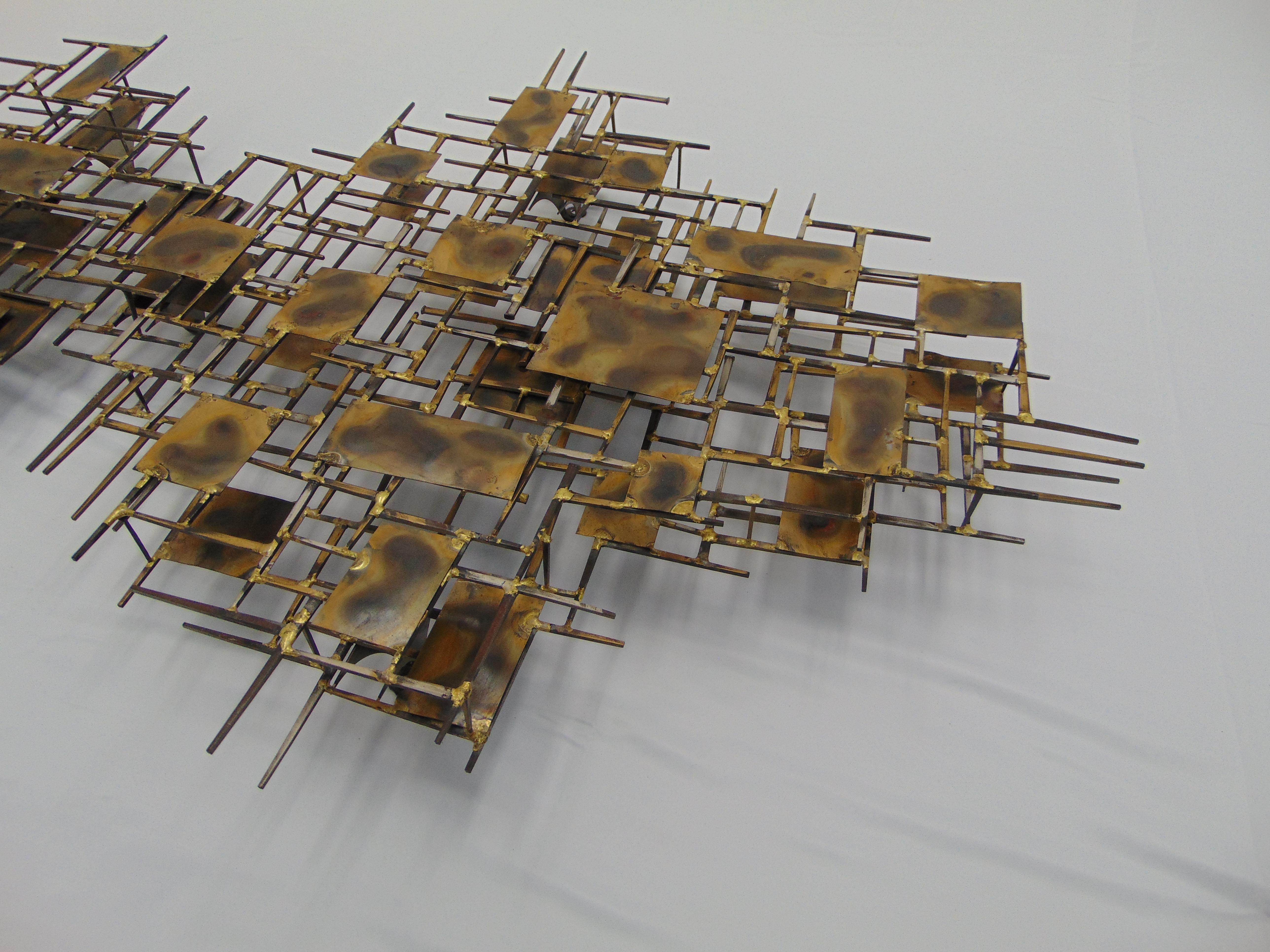 Mid-20th Century Vintage Midcentury Brutalist Wall Sculpture by Marc Creates For Sale