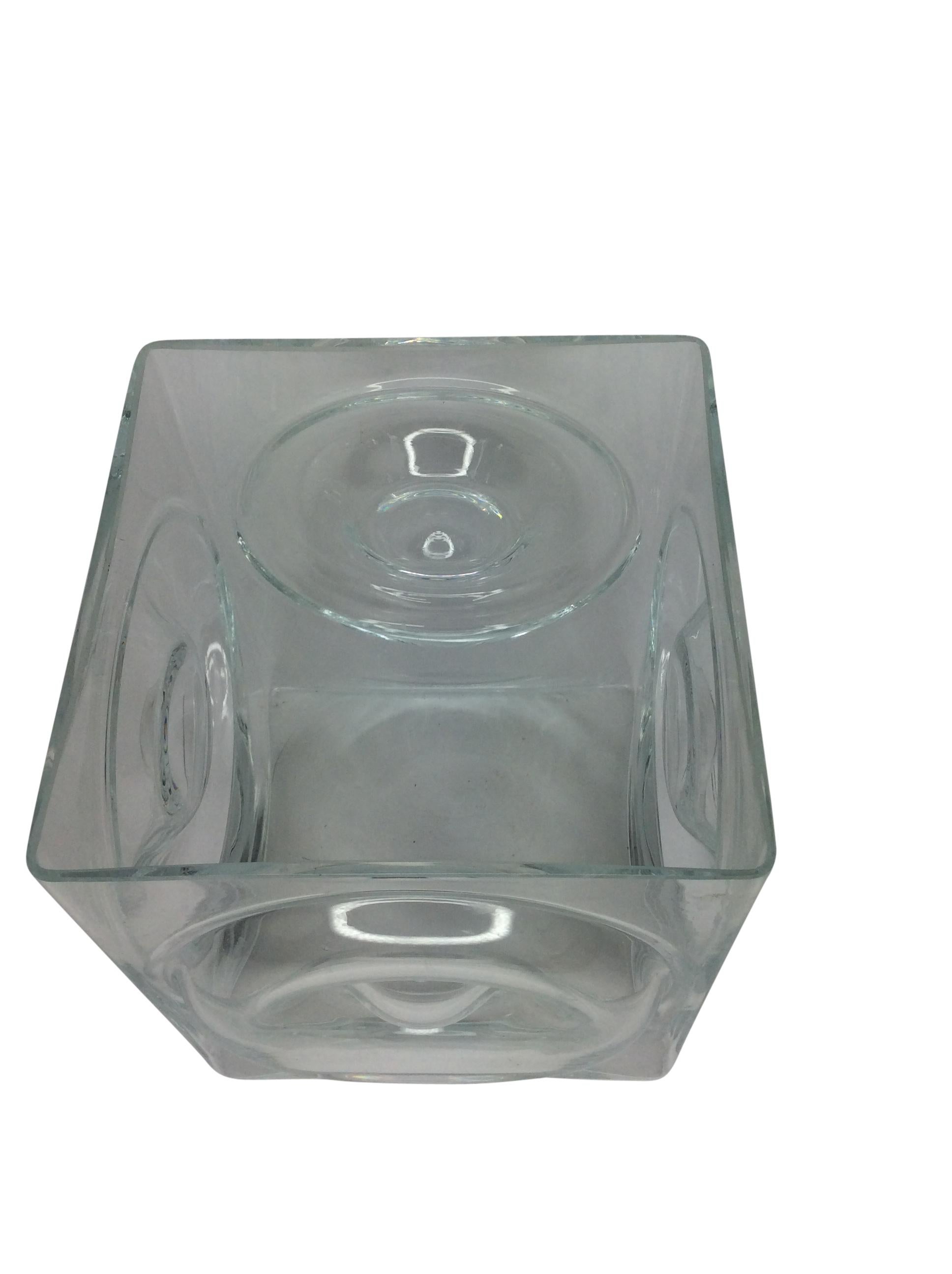 American Vintage Mid-Century Bulls-Eye Glass Ice Bucket For Sale