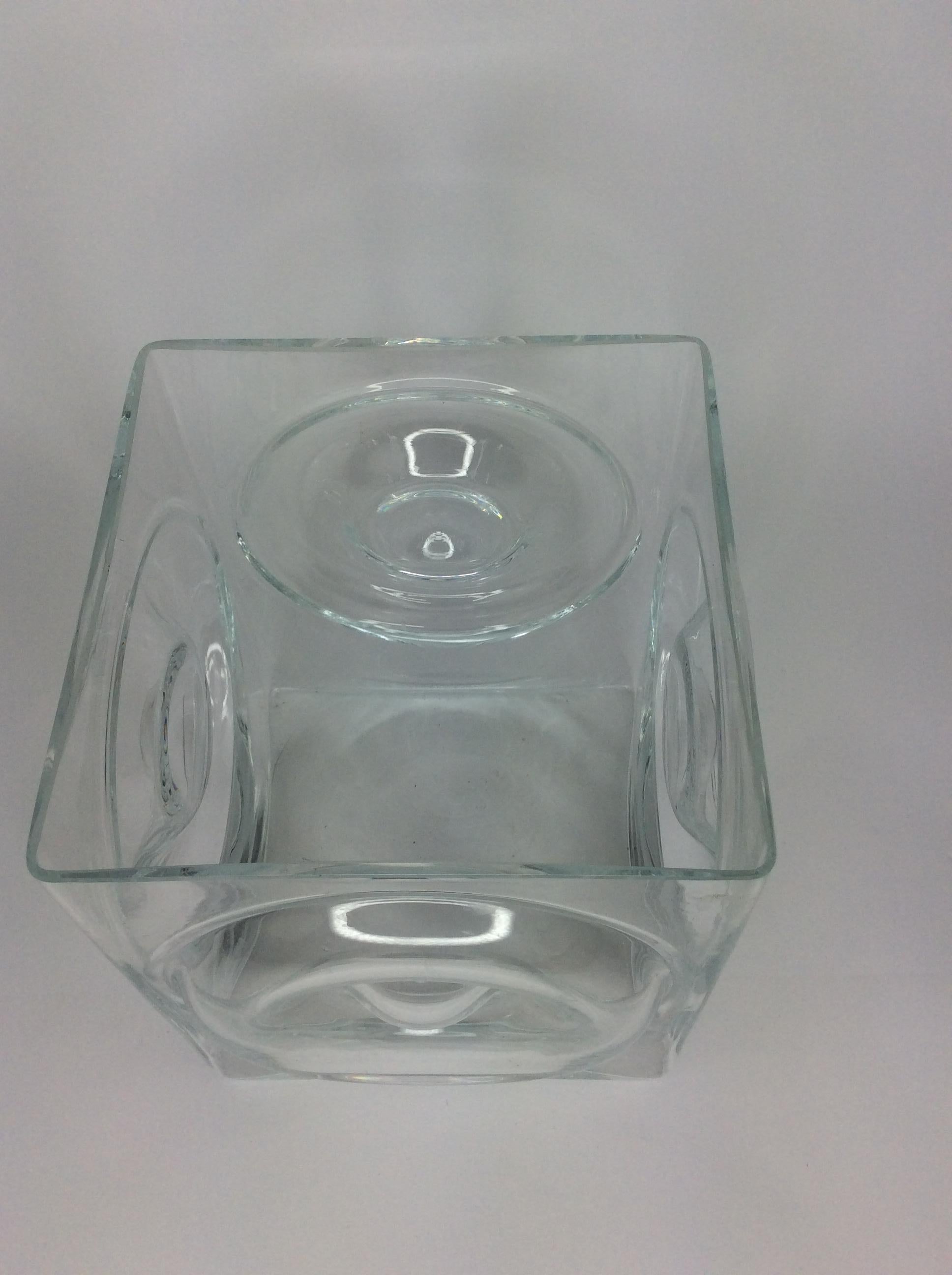 Vintage Mid-Century Bulls-Eye Glass Ice Bucket For Sale 2