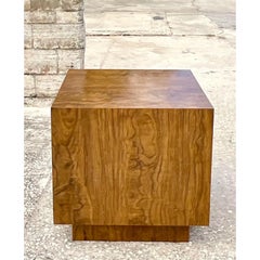 Vintage Mid Century Burl Wood Side Table