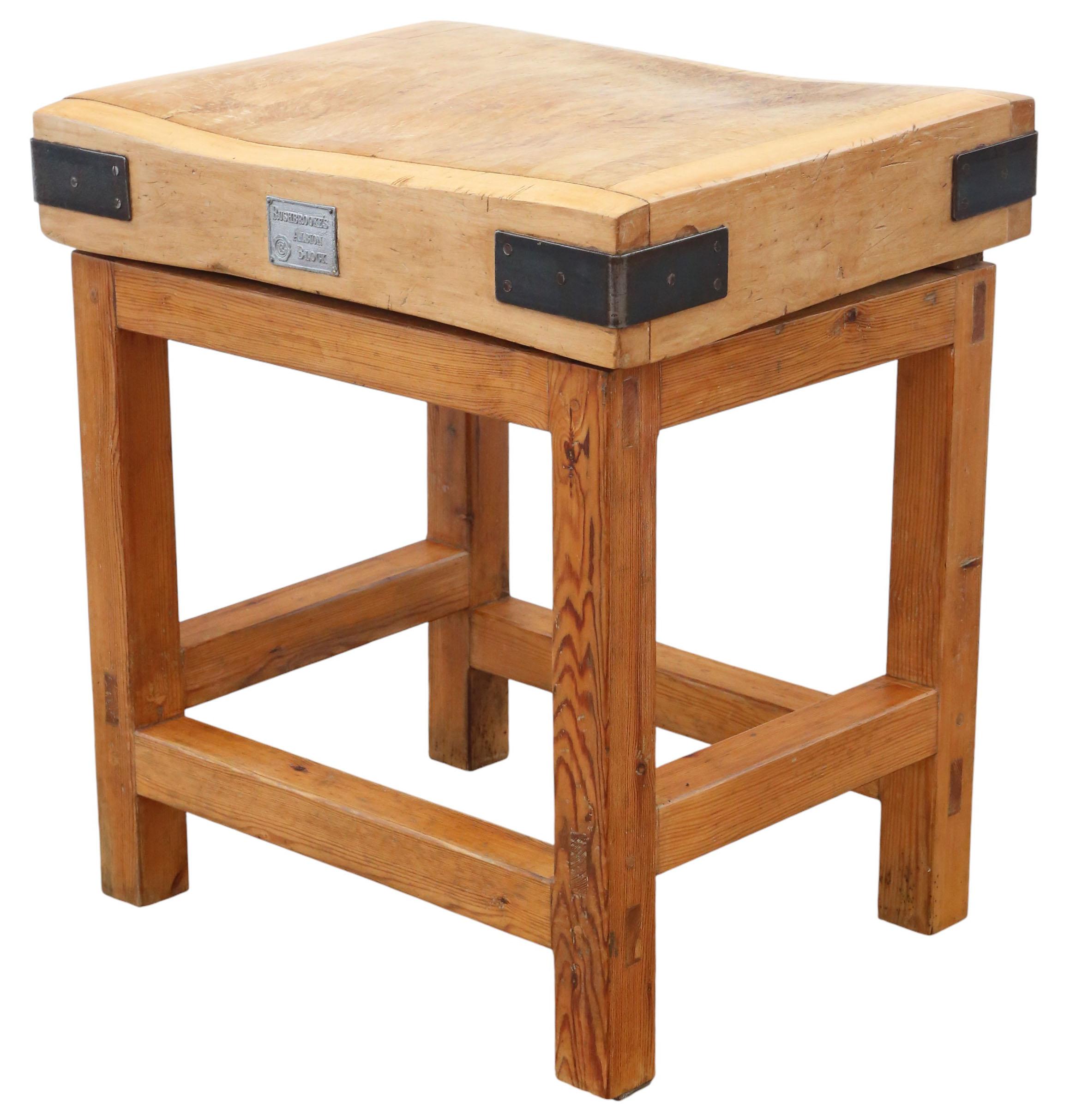 Vintage Mid-Century Butcher’s Block – Kitchen Side Work Top / Occasional Table

Full of authentic charm and character, this rare decorative find would make a wonderful statement piece in the right setting. The mid-20th-century solid beech and maple