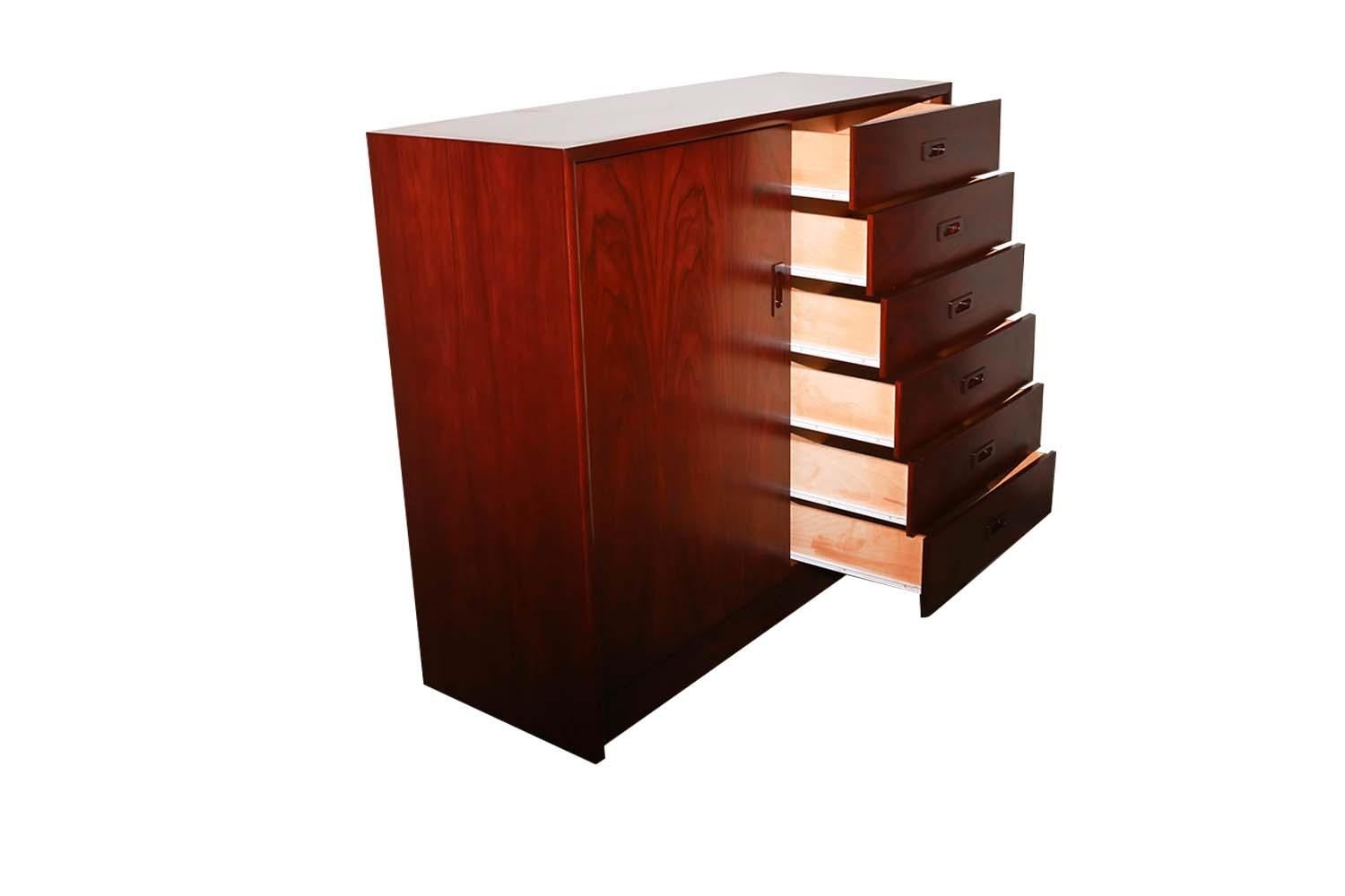 Vintage Mid Century Canadian Rosewood Tall Dresser at 1stDibs tall