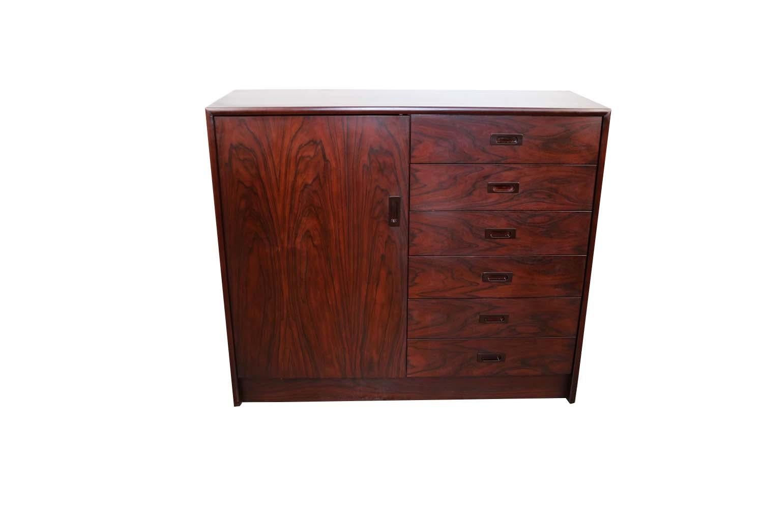 Vintage Mid Century Canadian Rosewood Tall Dresser at 1stDibs tall