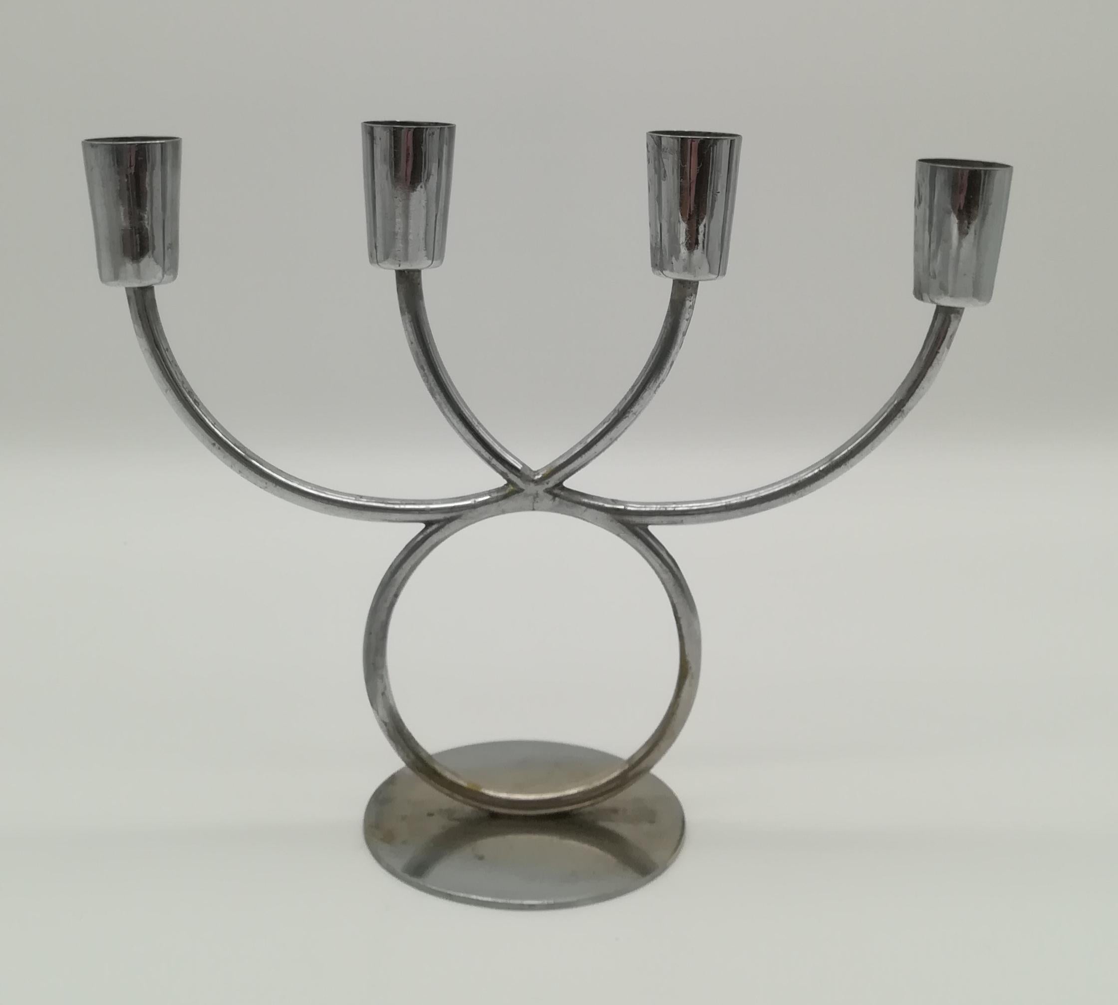 Vintage Mid-Century Candle Holder Att. to Karl Hagenauer, Austria, 1930/50's For Sale 2