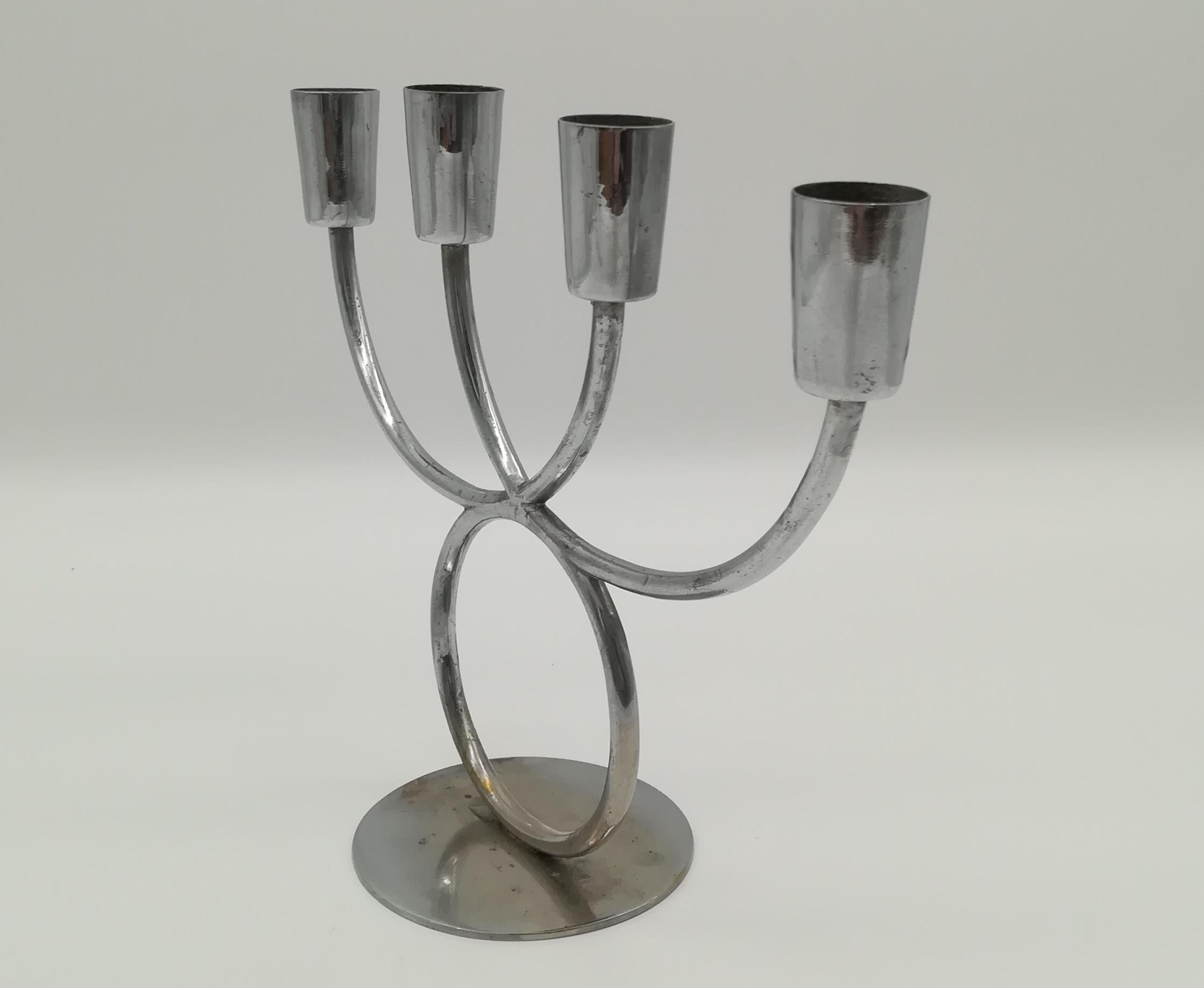 Vintage Mid-Century Candle Holder Att. to Karl Hagenauer, Austria, 1930/50's For Sale 1