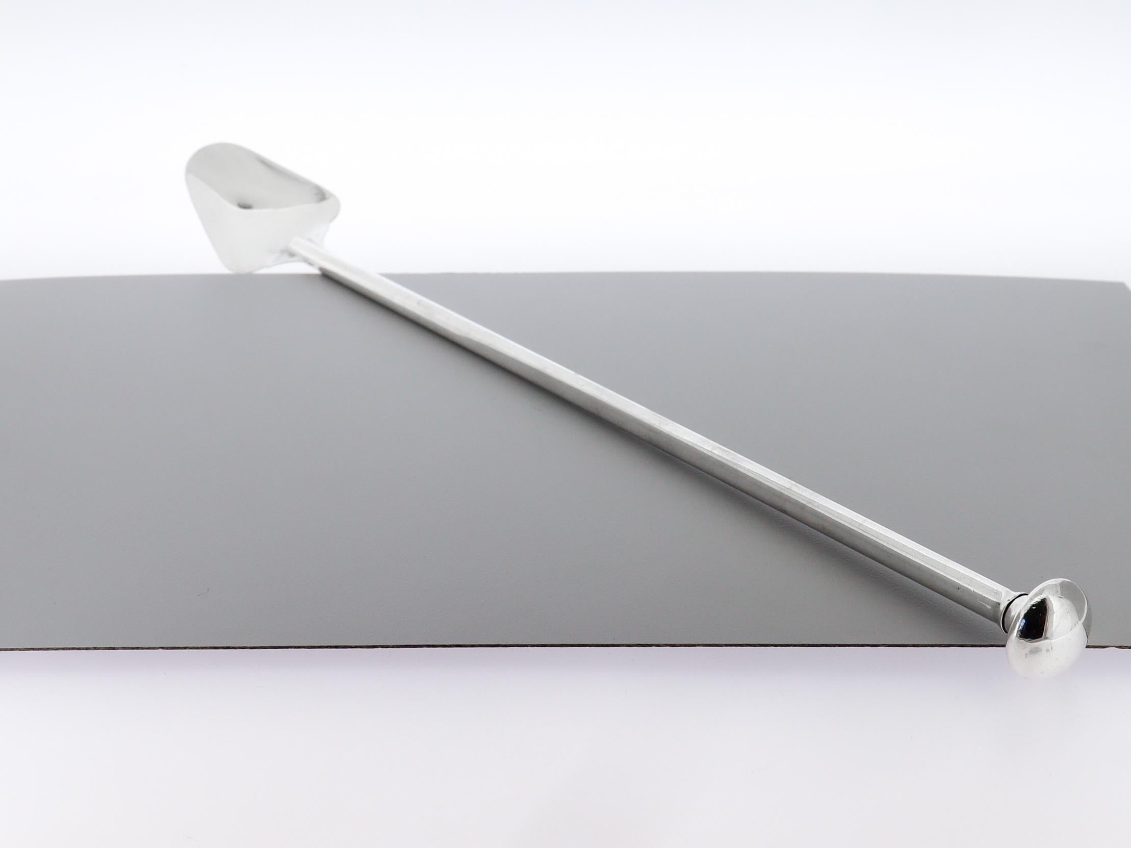 da uomo o donna Cucchiaio da cocktail o agitatore d'argento Cartier d'epoca della metà del secolo scorso in vendita