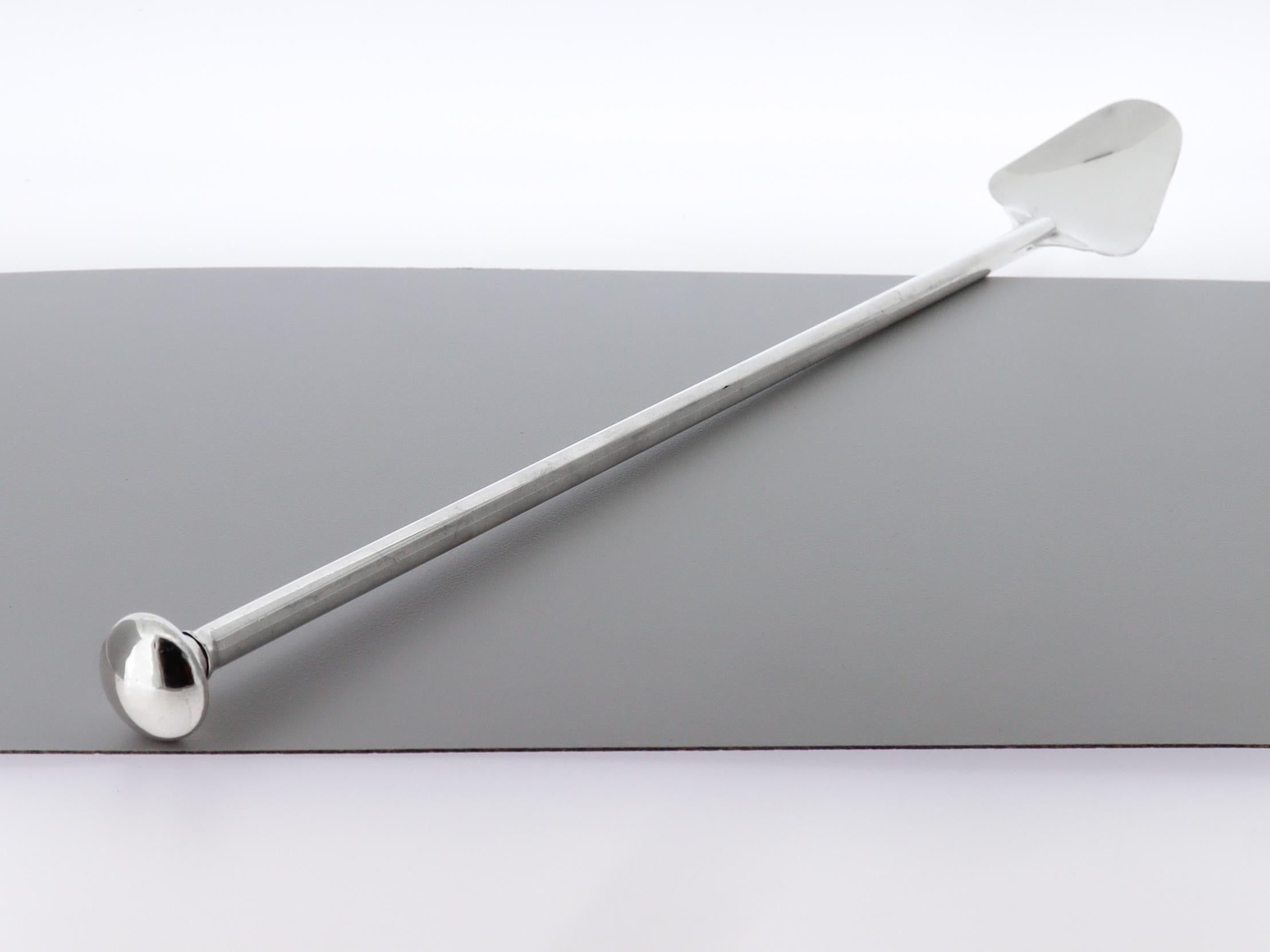 Cucchiaio da cocktail o agitatore d'argento Cartier d'epoca della metà del secolo scorso in vendita 1