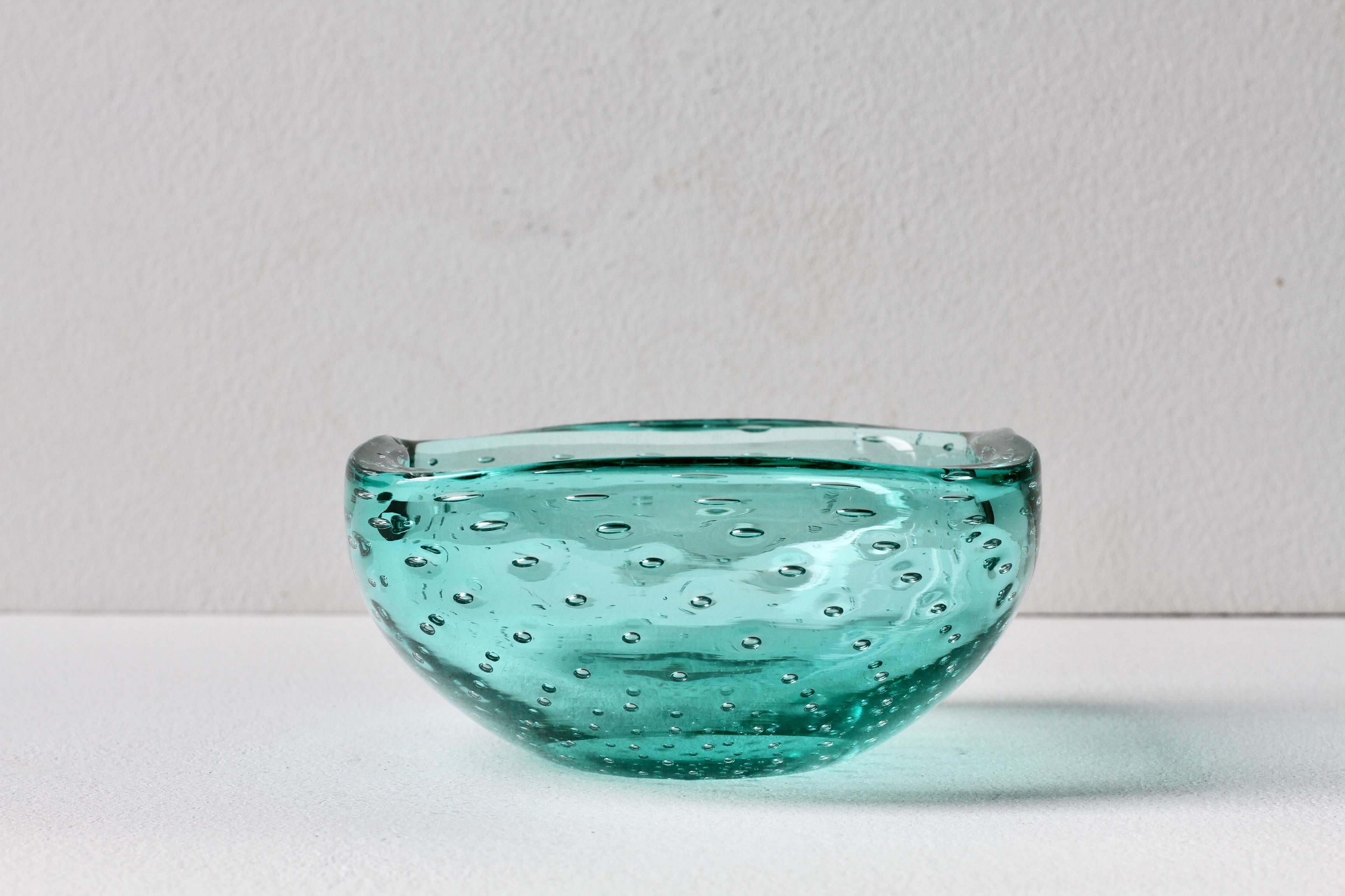 Vintage Mid-Century Cenedese Murano Glass Bullicante Bubble Bowl Dish or Ashtray For Sale 6