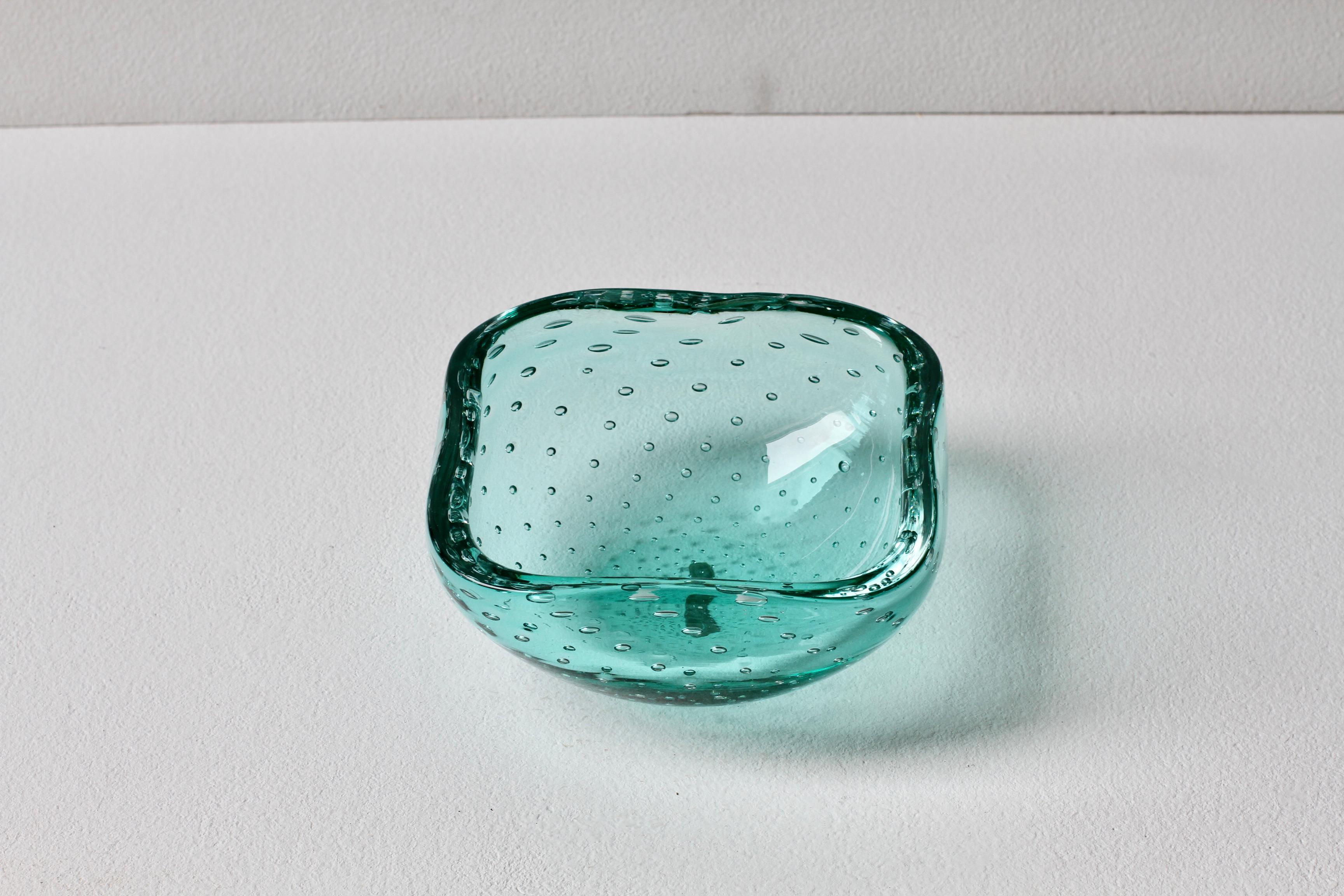 Vintage Mid-Century Cenedese Murano Glass Bullicante Bubble Bowl Dish or Ashtray For Sale 8